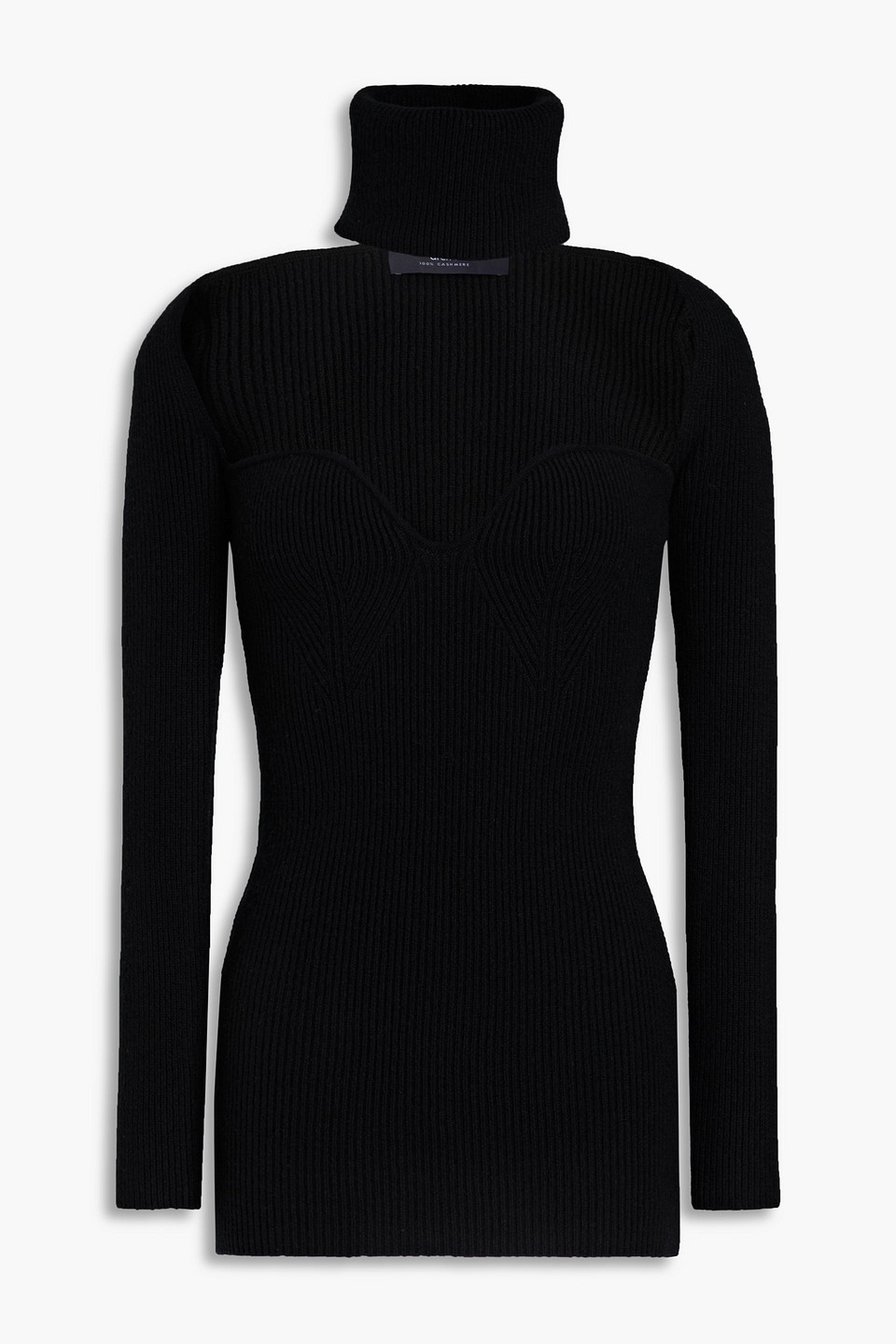 Arch4 Amandine Ribbed Cashmere Sweater In Black