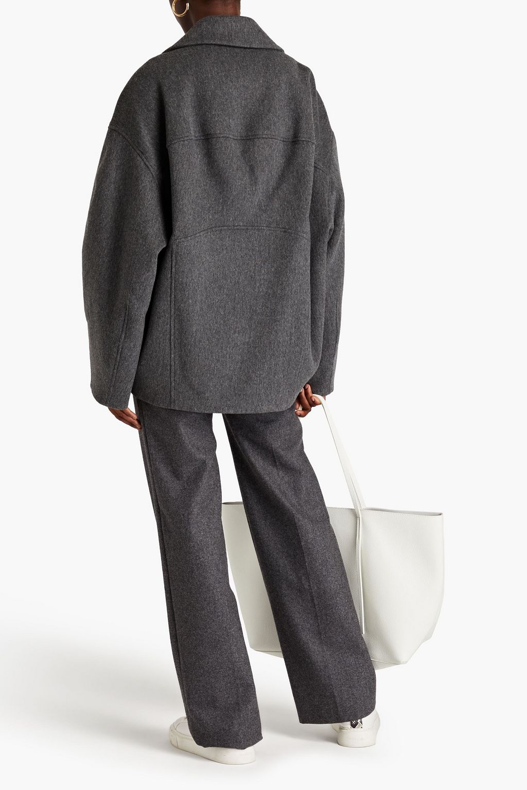 LE 17 SEPTEMBRE Oversized mélange wool-blend brushed-felt jacket