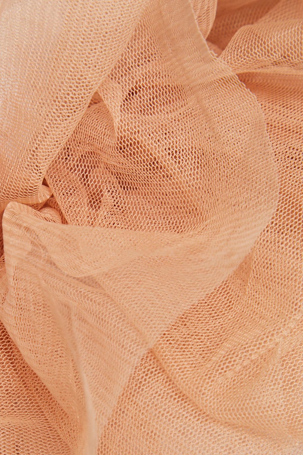 AUTUMN CASHMERE Off-the-shoulder tulle-paneled ribbed jersey top