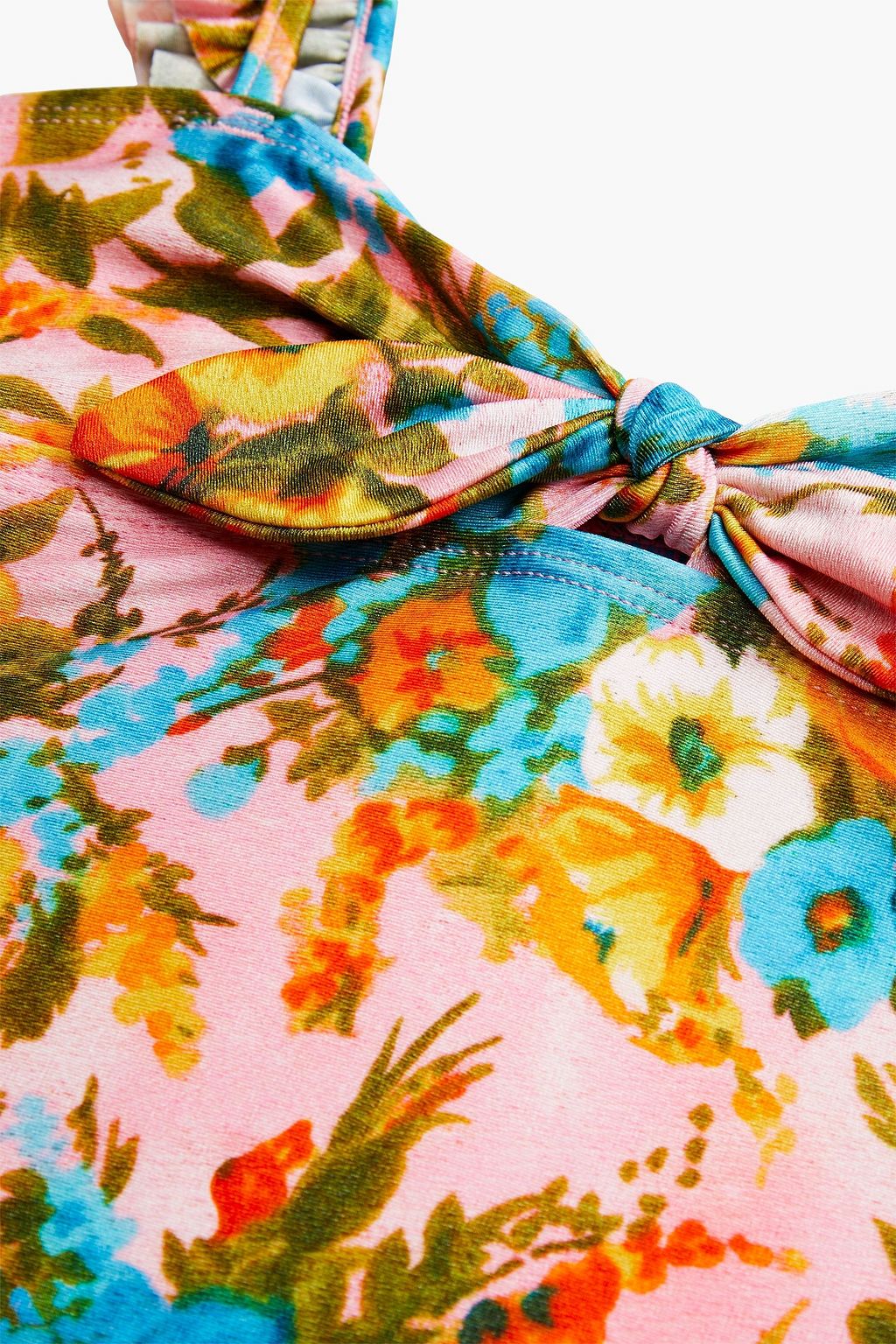 ZIMMERMANN Kids Estelle ruffled floral-print swimsuit