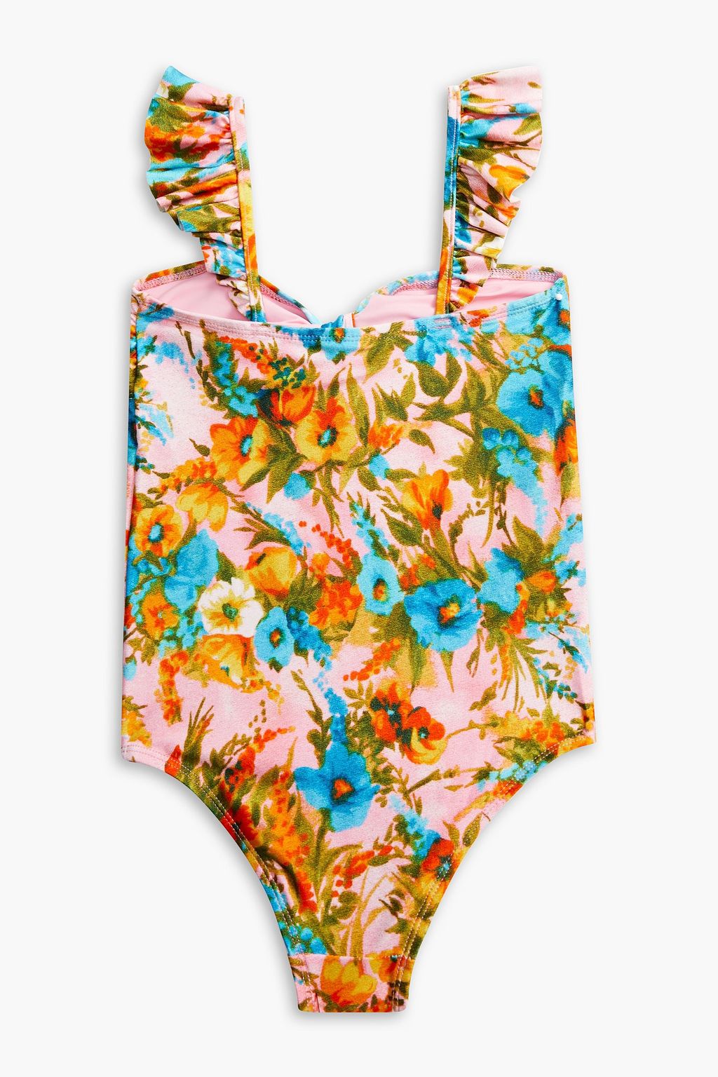ZIMMERMANN Kids Estelle ruffled floral-print swimsuit