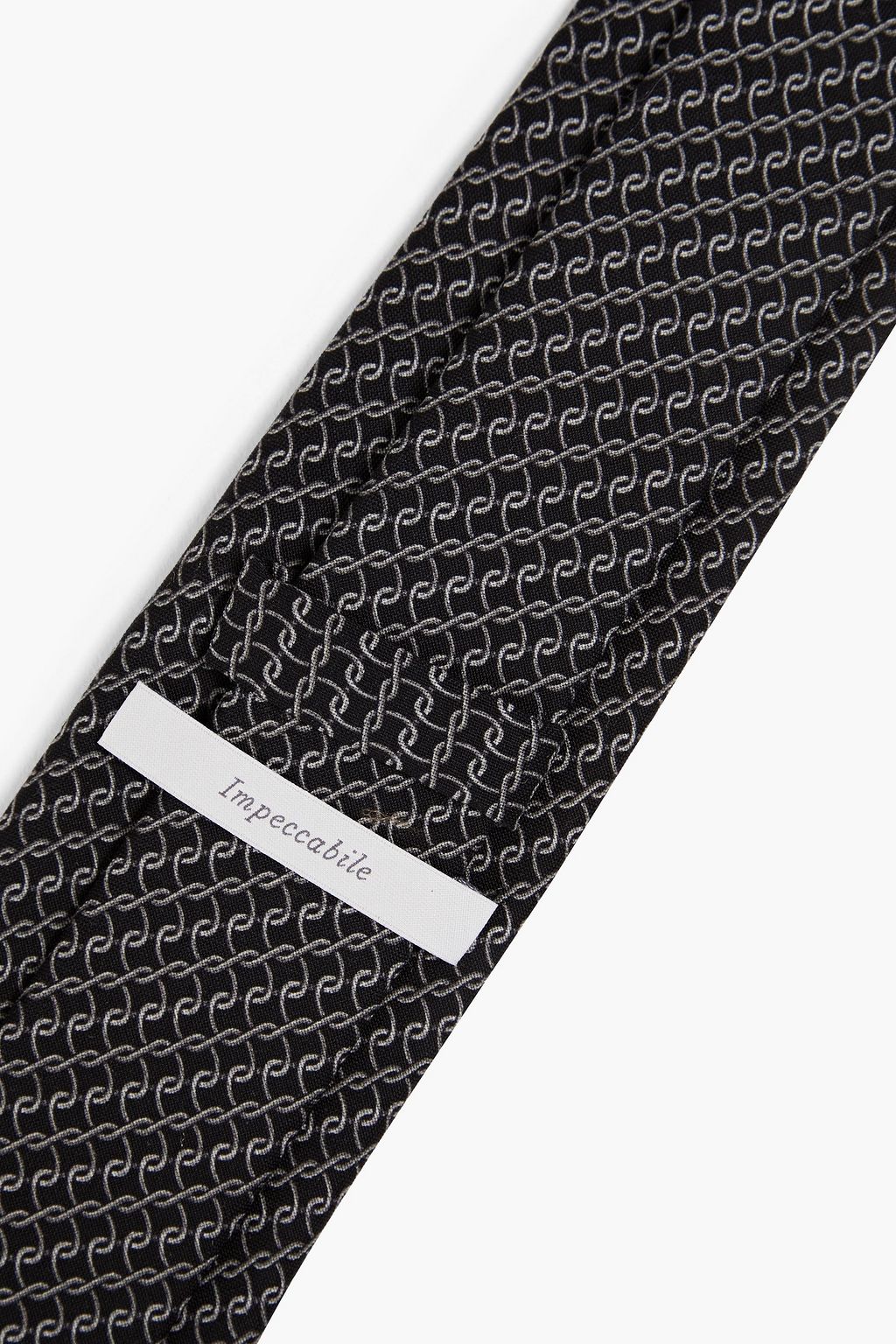 CANALI Printed wool tie
