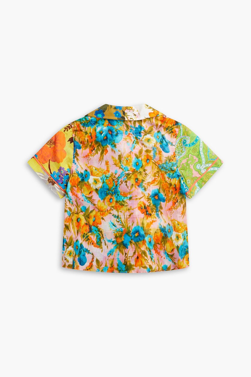ZIMMERMANN Kids Estelle patchwork-effect printed cotton shirt