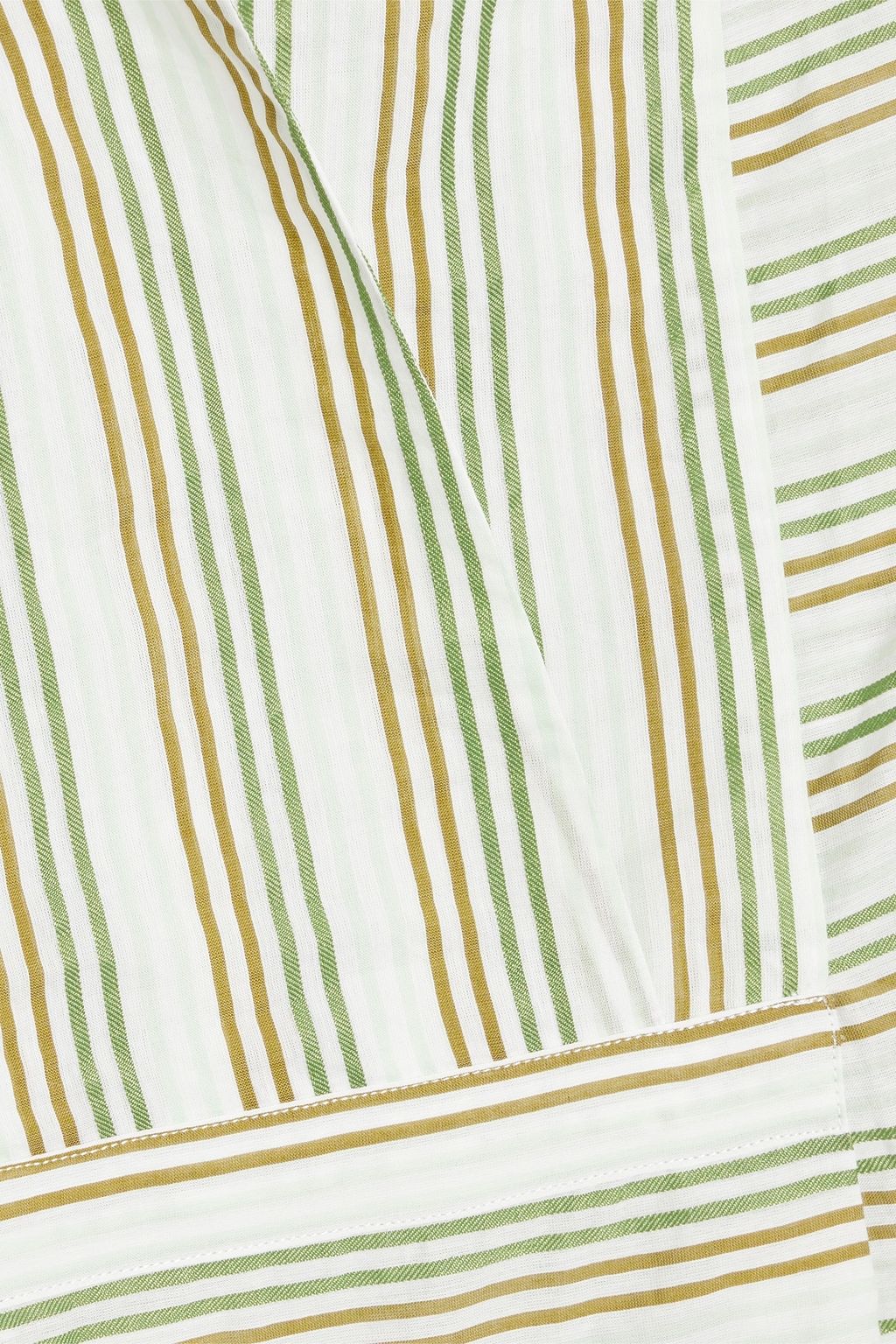 IRIS & INK Sierra pleated striped cotton-blend blouse