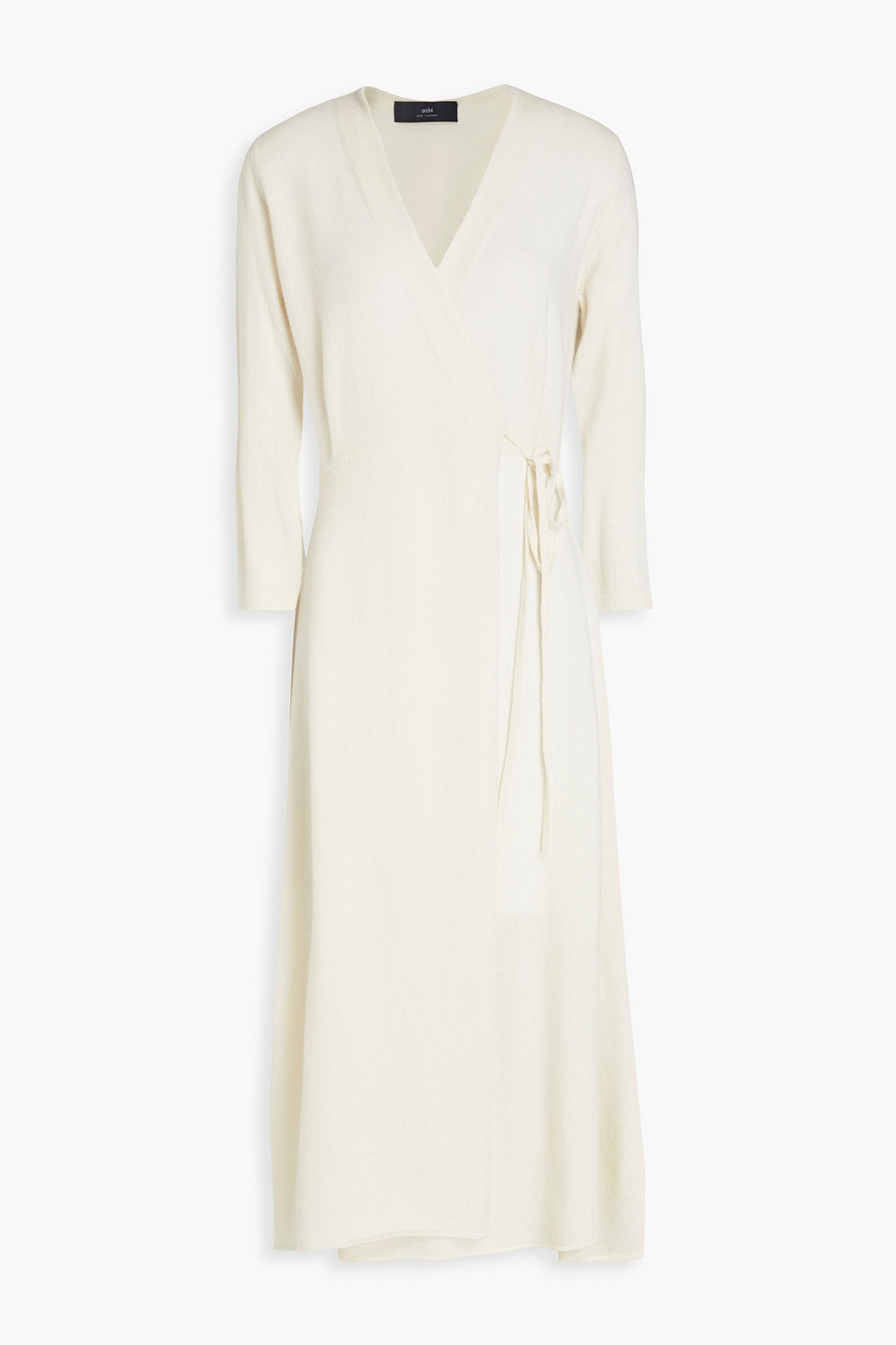 Arch4 Florentina Cashmere Midi Wrap Dress In Ivory