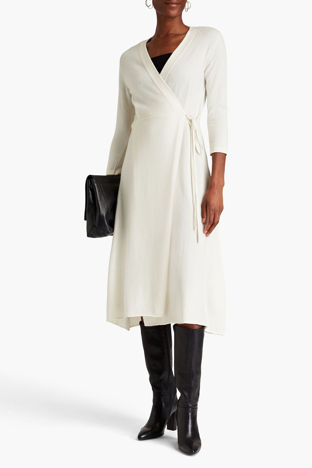 ARCH4 Florentina cashmere midi wrap dress