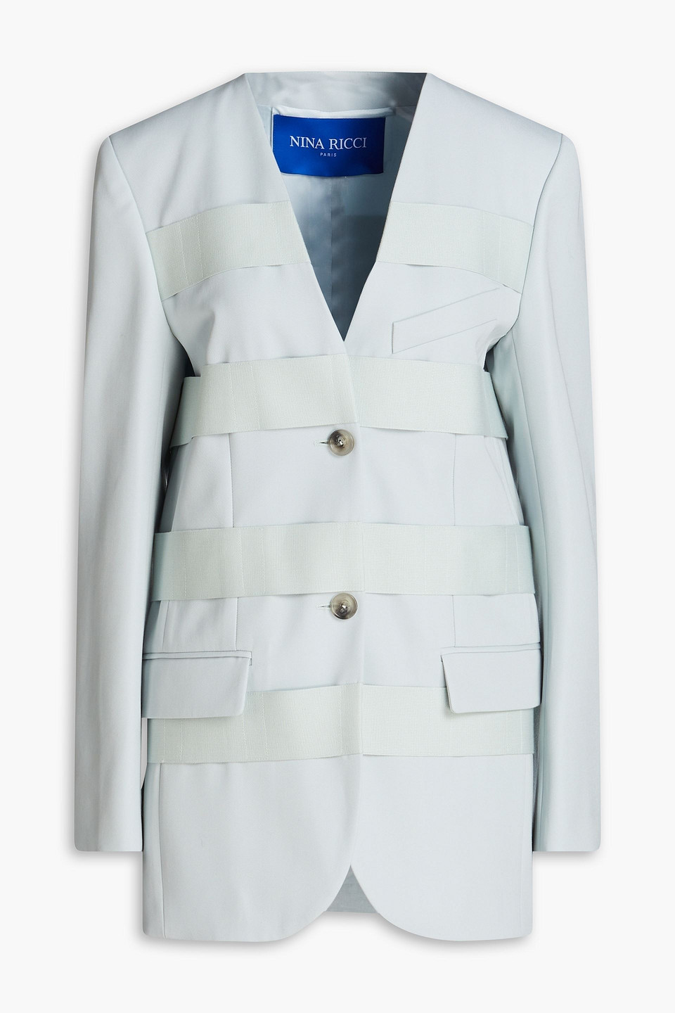 Nina Ricci - Wool-gabardine blazer - Blue - FR 36