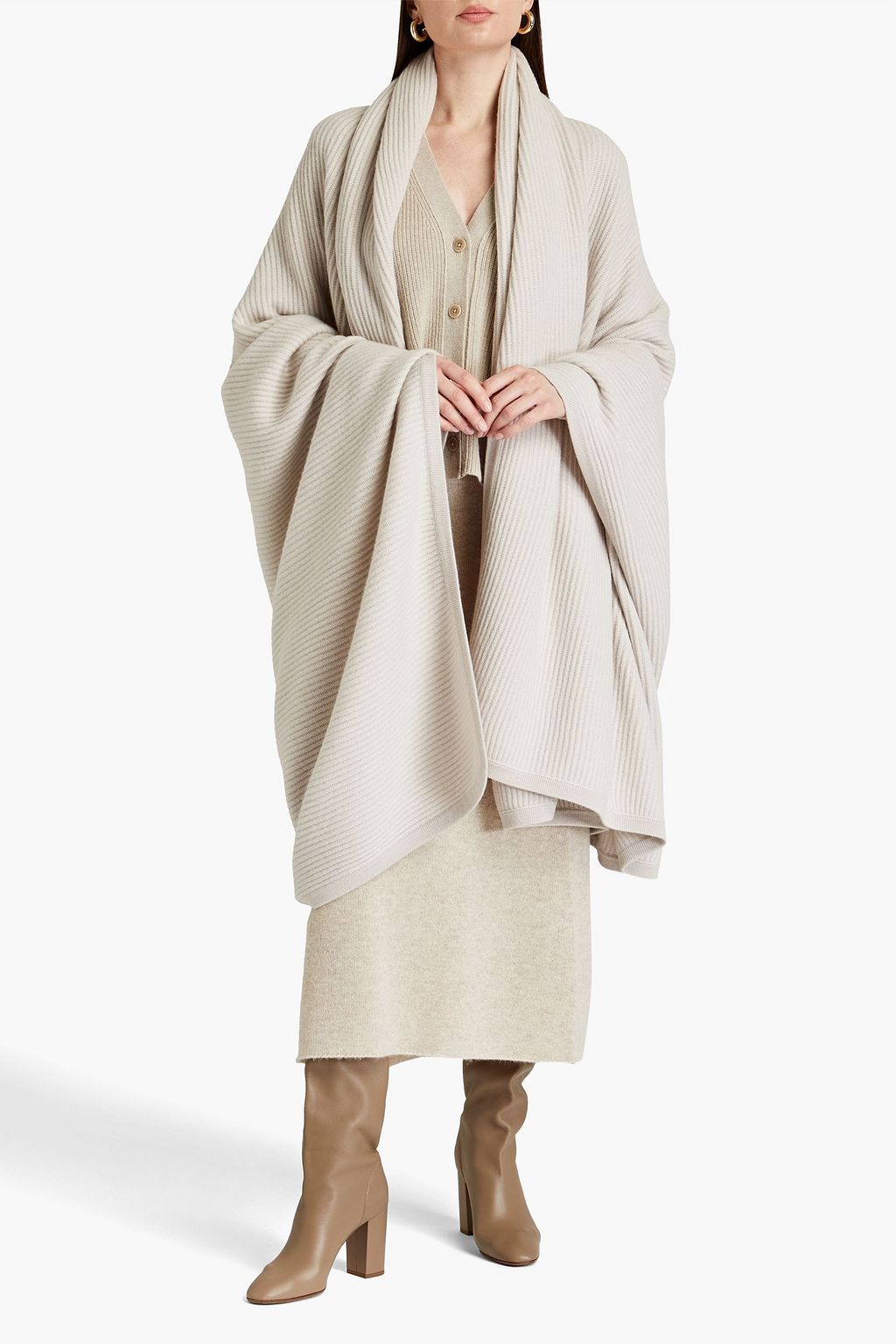 ARCH4 Ribbed cashmere wrap
