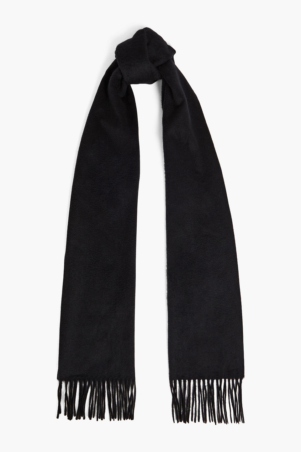 Arch4 Nadia Fringed Cashmere Scarf In Black