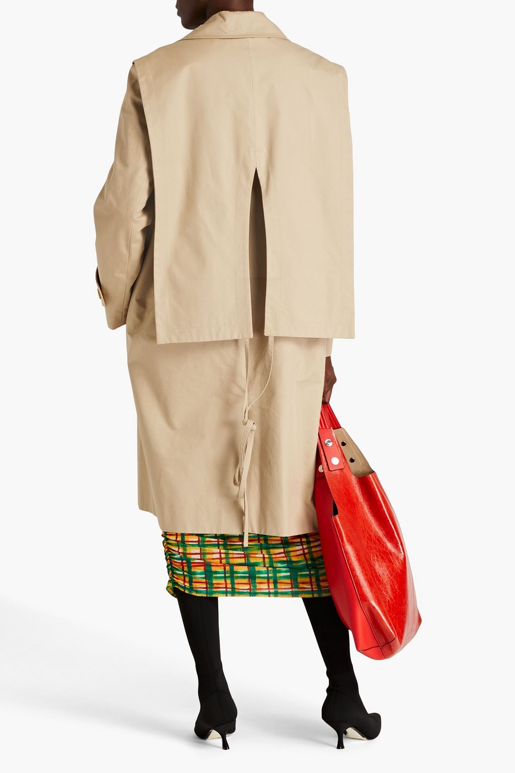 NINA RICCI Double-breasted cotton-gabardine trench coat