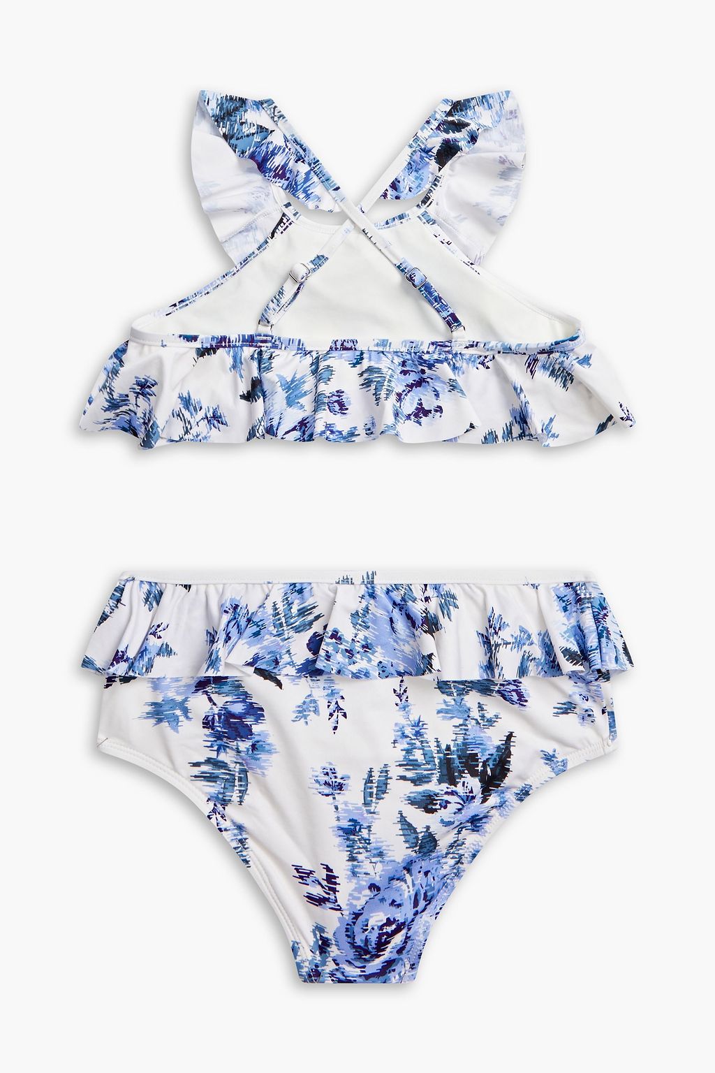 ZIMMERMANN Kids Aliane Bikini mit floralem Print und Rüschen