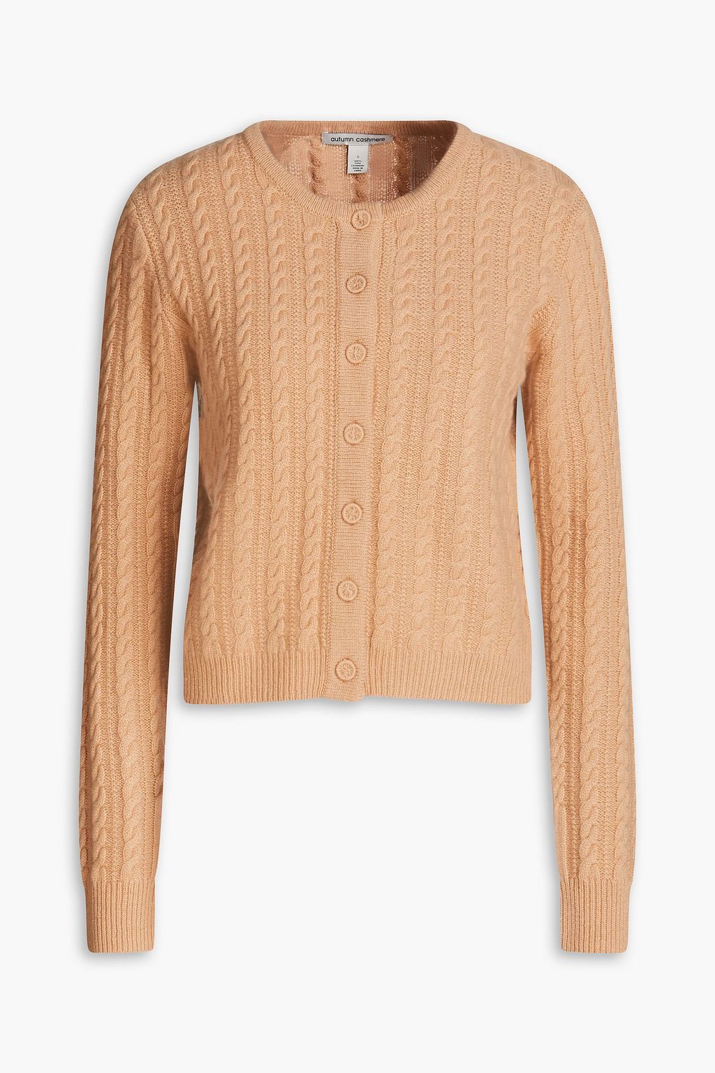 AUTUMN CASHMERE Cableknit cashmere cardigan THE