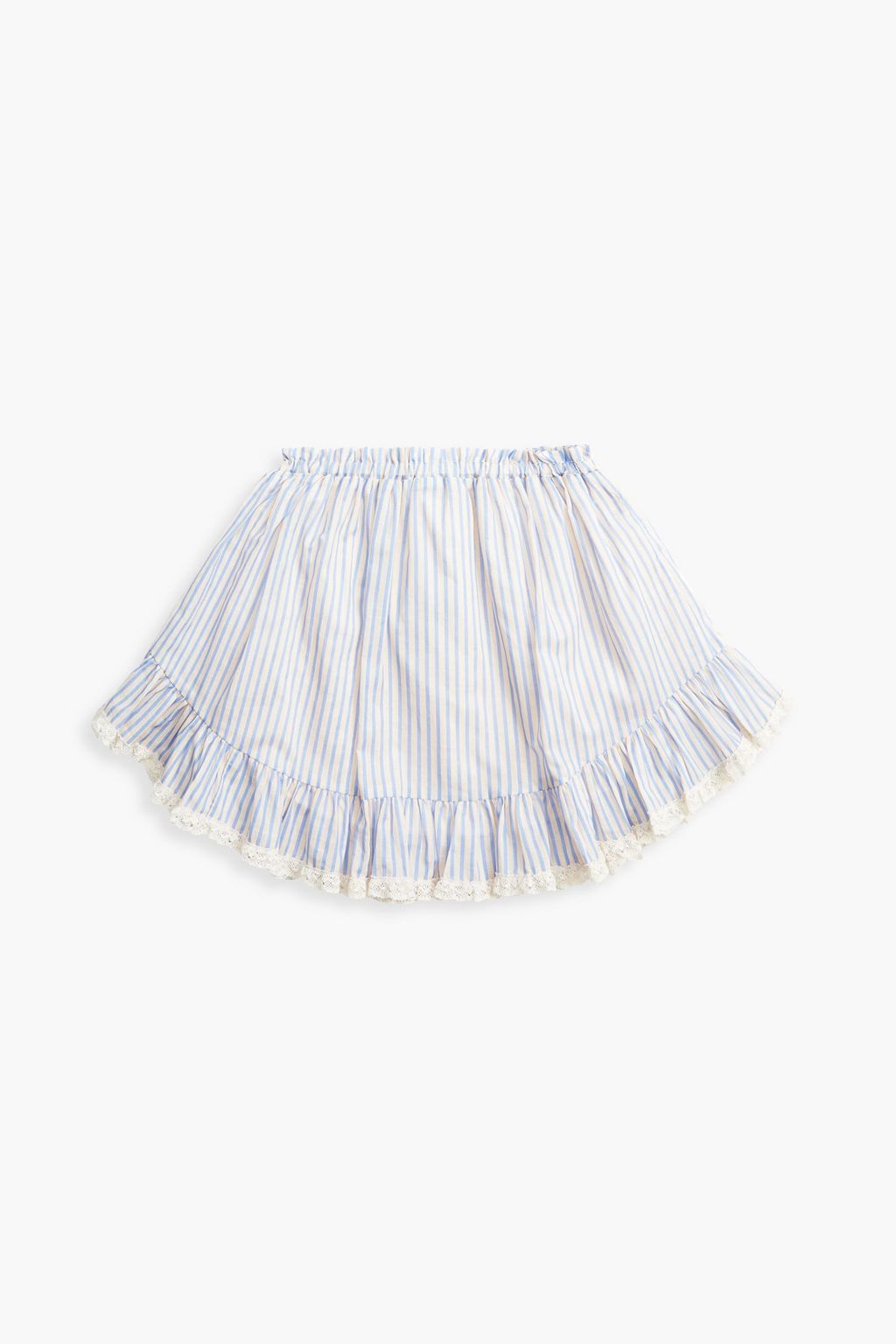 ZIMMERMANN Kids Aliane ruffled striped cotton skirt