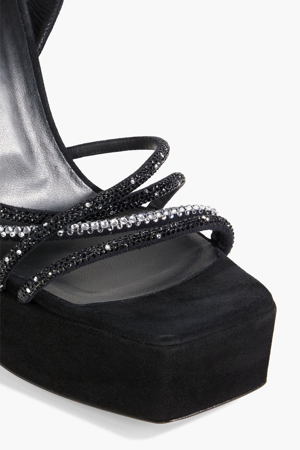 GIUSEPPE ZANOTTI Arhama crystal-embellished suede platform sandals