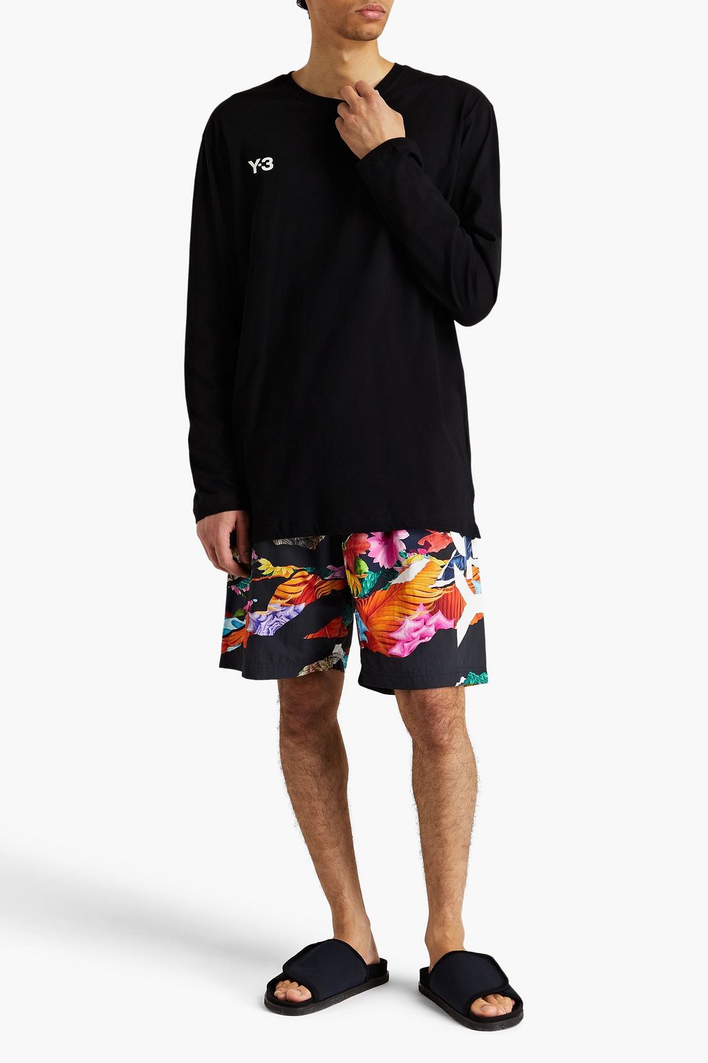 Y-3 Logo-print cotton-jersey T-shirt