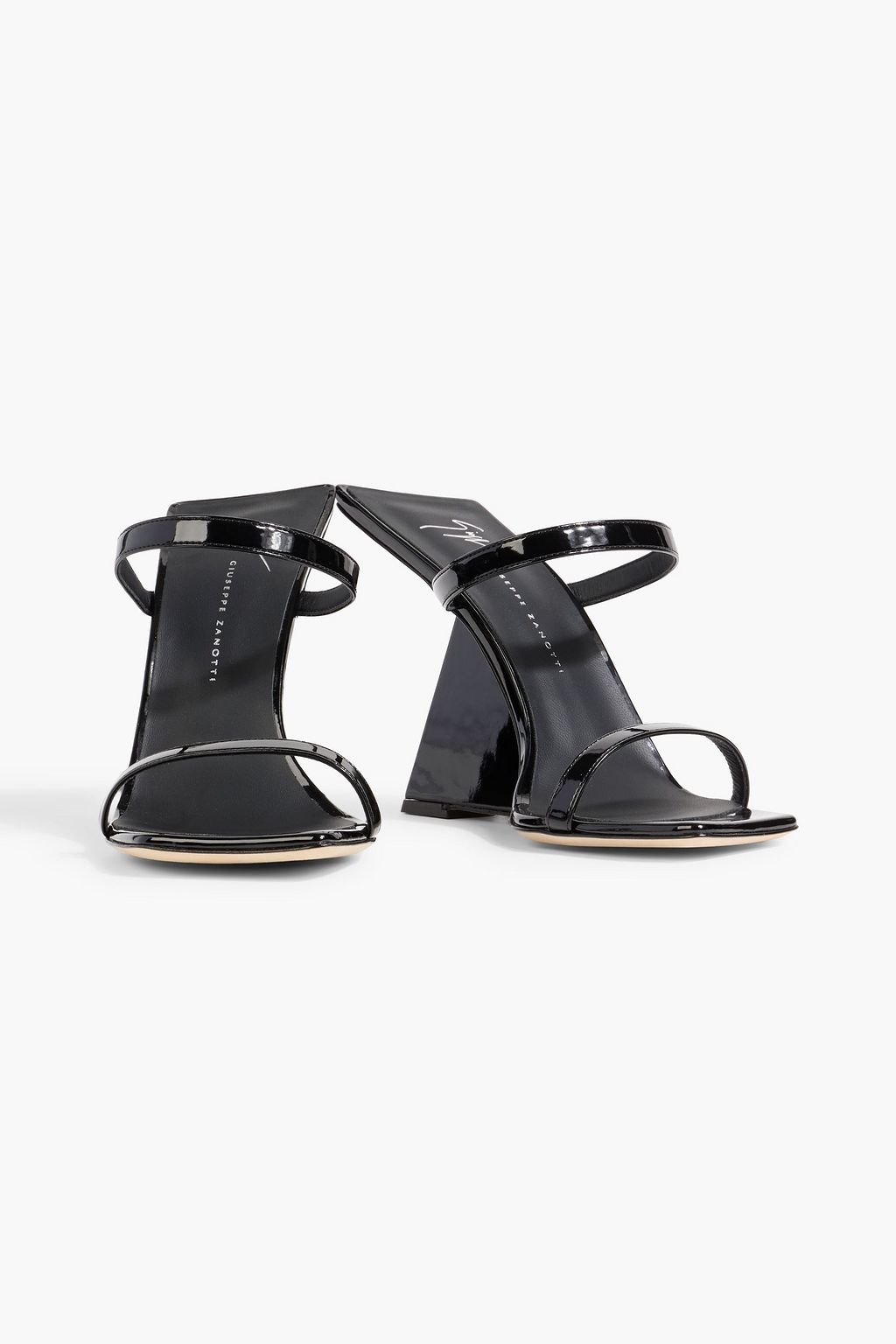 GIUSEPPE ZANOTTI Lilii Borea patent-leather wedge mules