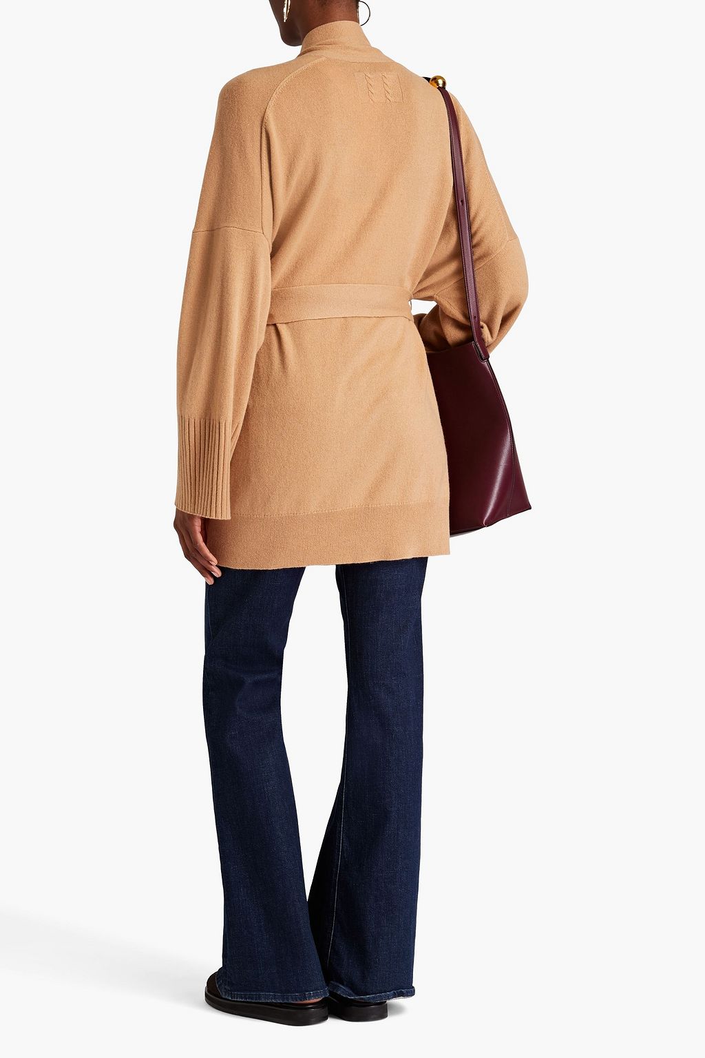 NILI LOTAN Belted cashmere cardigan