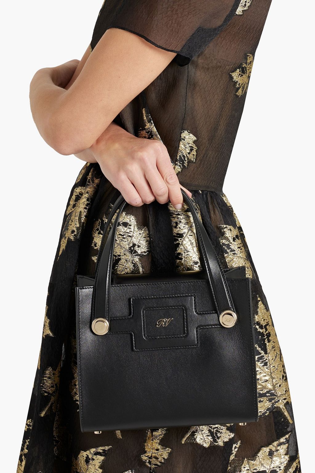 ROGER VIVIER Viv Sellier Small leather tote