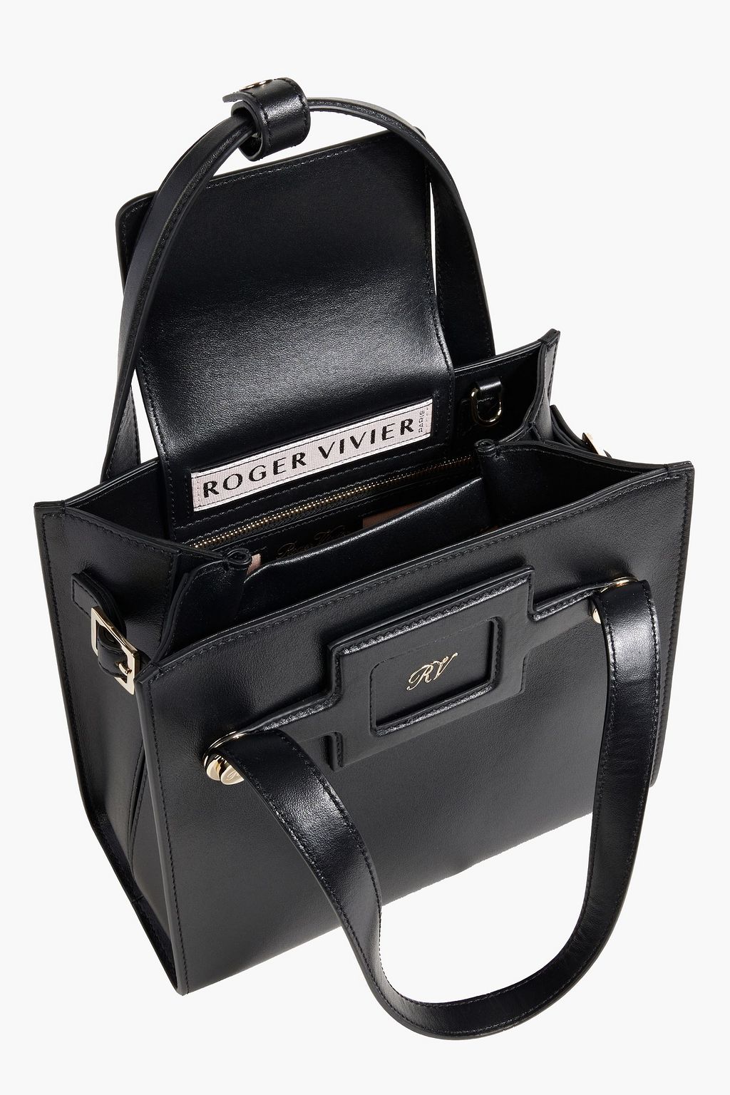ROGER VIVIER Viv Sellier Small leather tote
