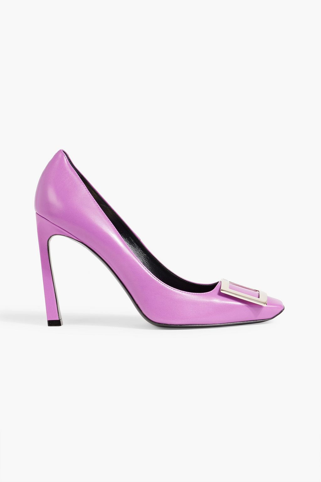 ROGER VIVIER Buckle-embellished leather pumps | THE OUTNET