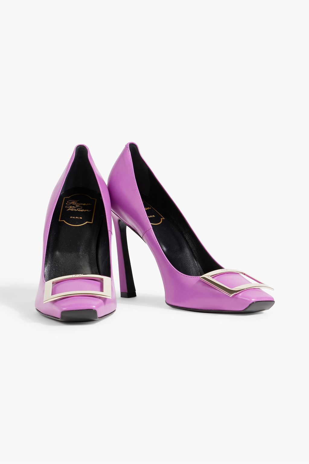 ROGER VIVIER Buckle-embellished leather pumps