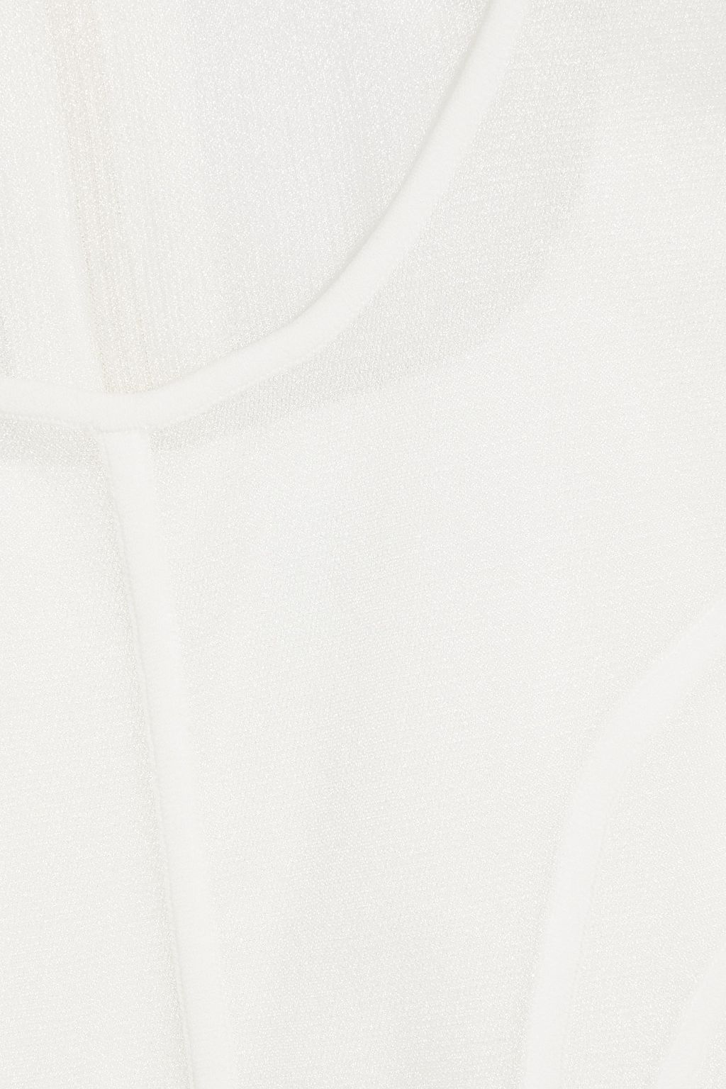 HERVÉ LÉGER X LAW ROACH Cold-shoulder layered stretch-knit mini dress