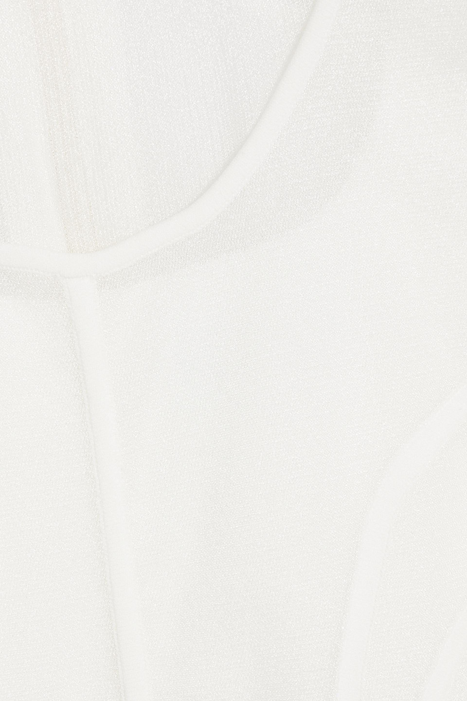 Hervé Léger X Law Roach Cold-shoulder Layered Bandage Mini Dress In White