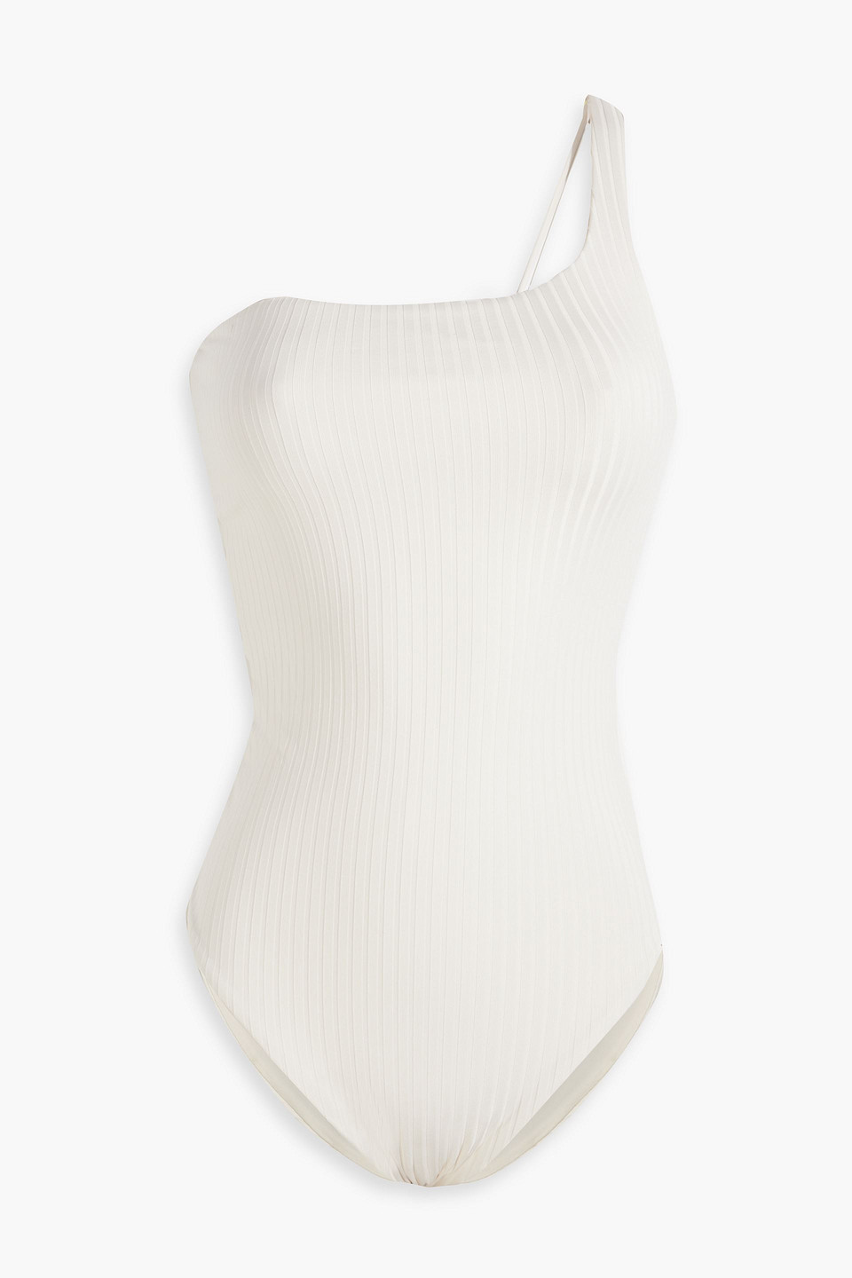 Wren one-shoulder ribbed swimsuit