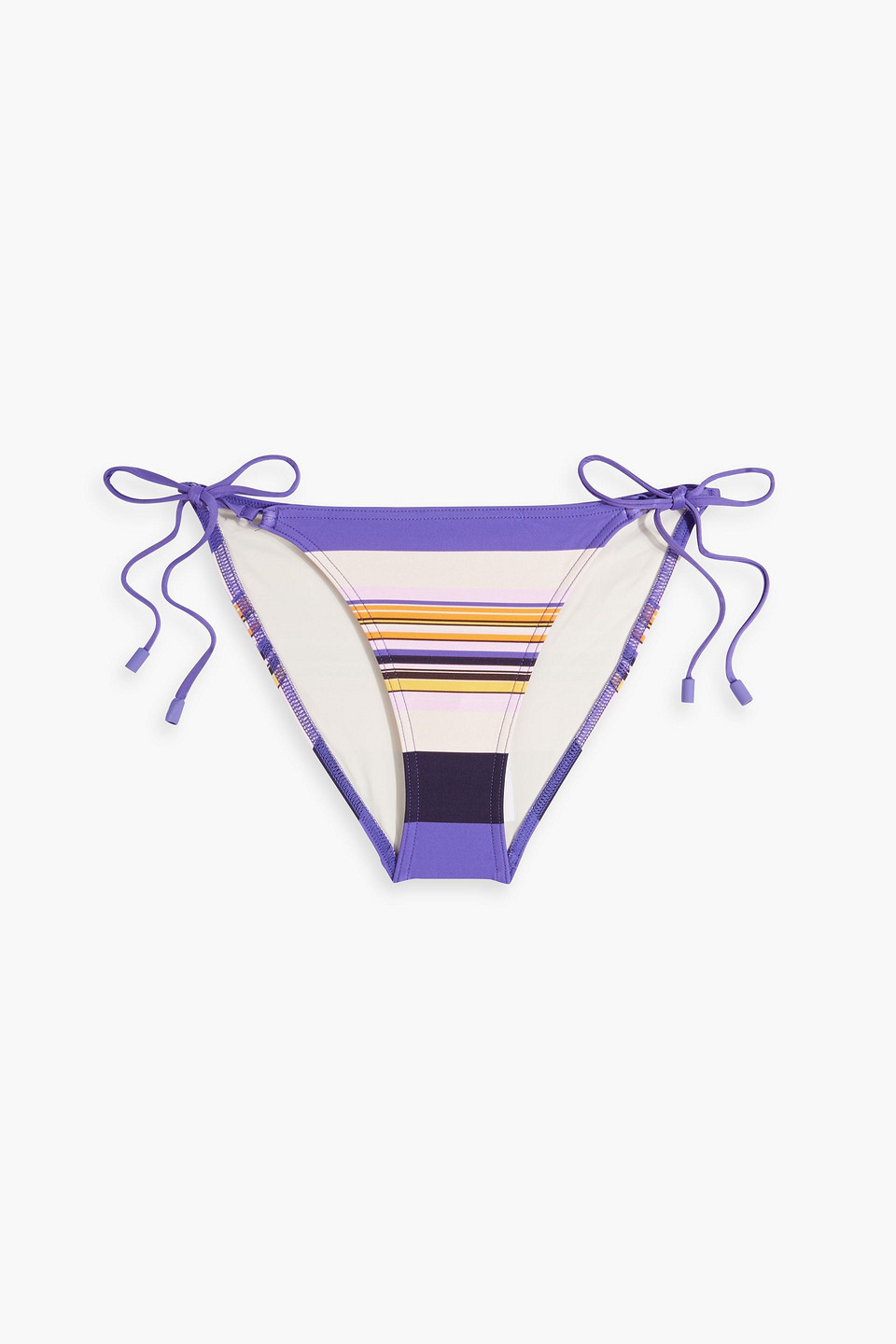 Zimmermann Separates Sculpt Striped Low-rise Bikini Briefs In Purple