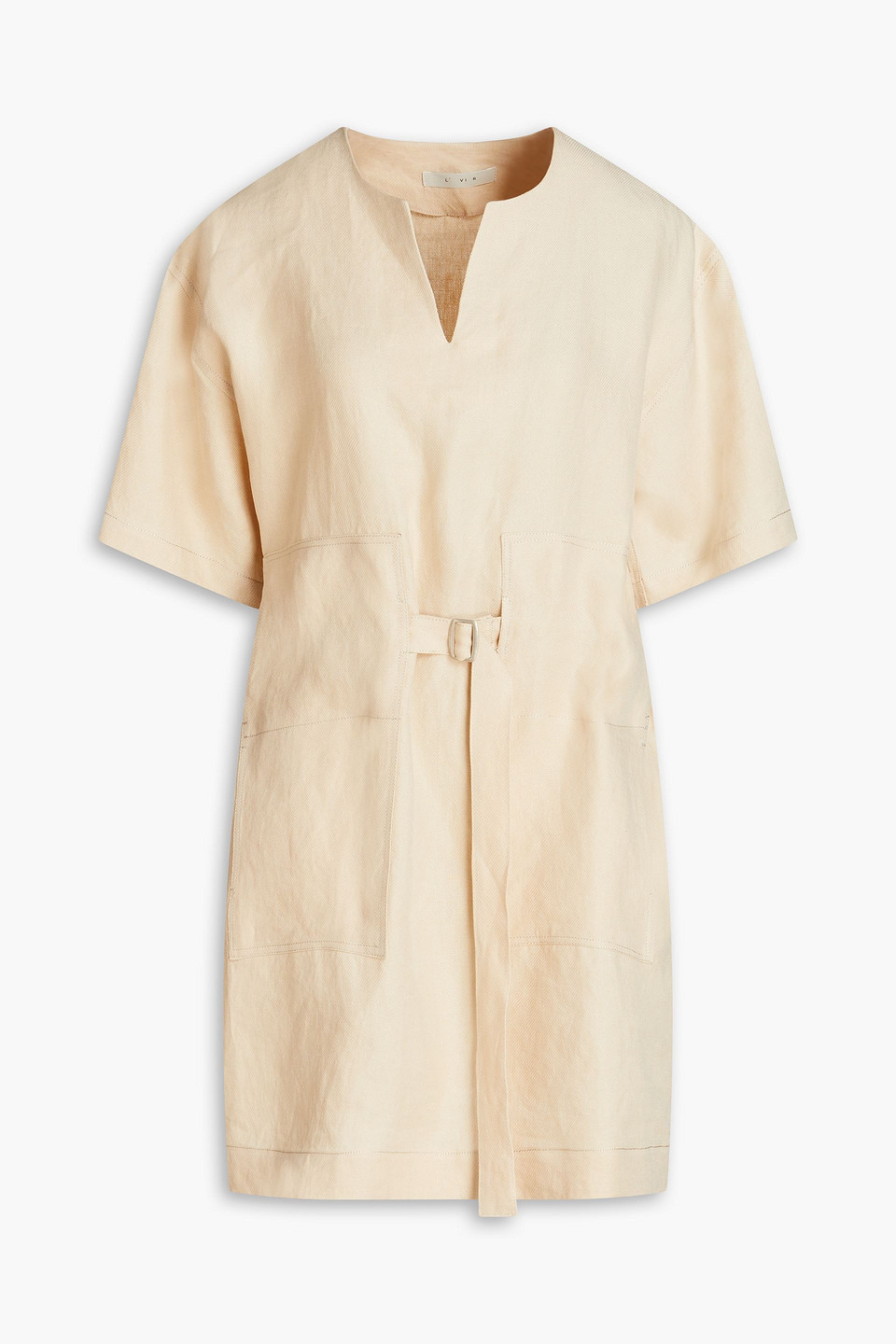 Lvir Linen Mini Dress In Brown