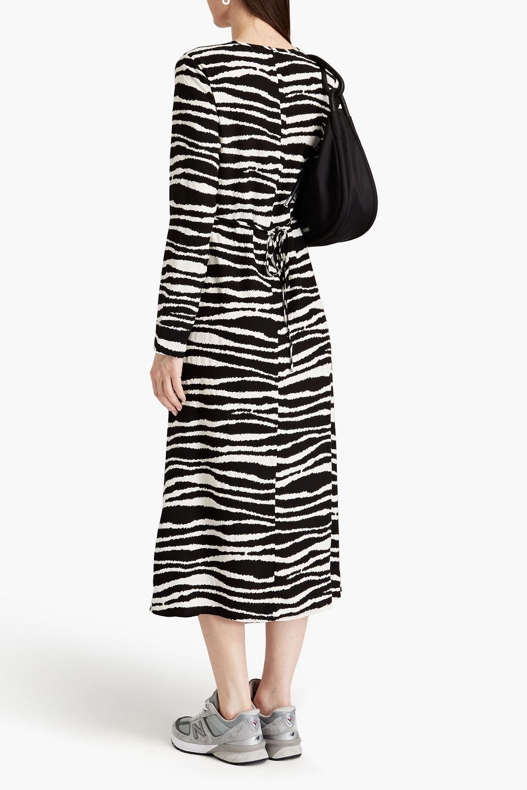 SAMSØE Φ SAMSØE Wrap-effect floral-print cady midi dress