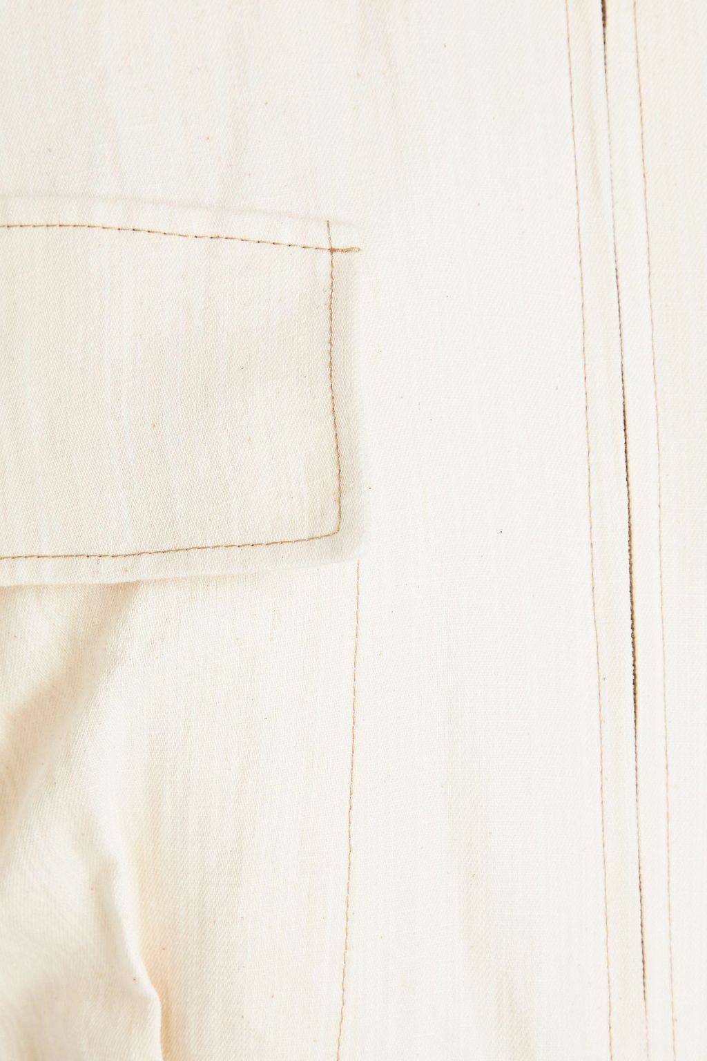 LVIR Pleated cotton and linen-blend jumpsuit