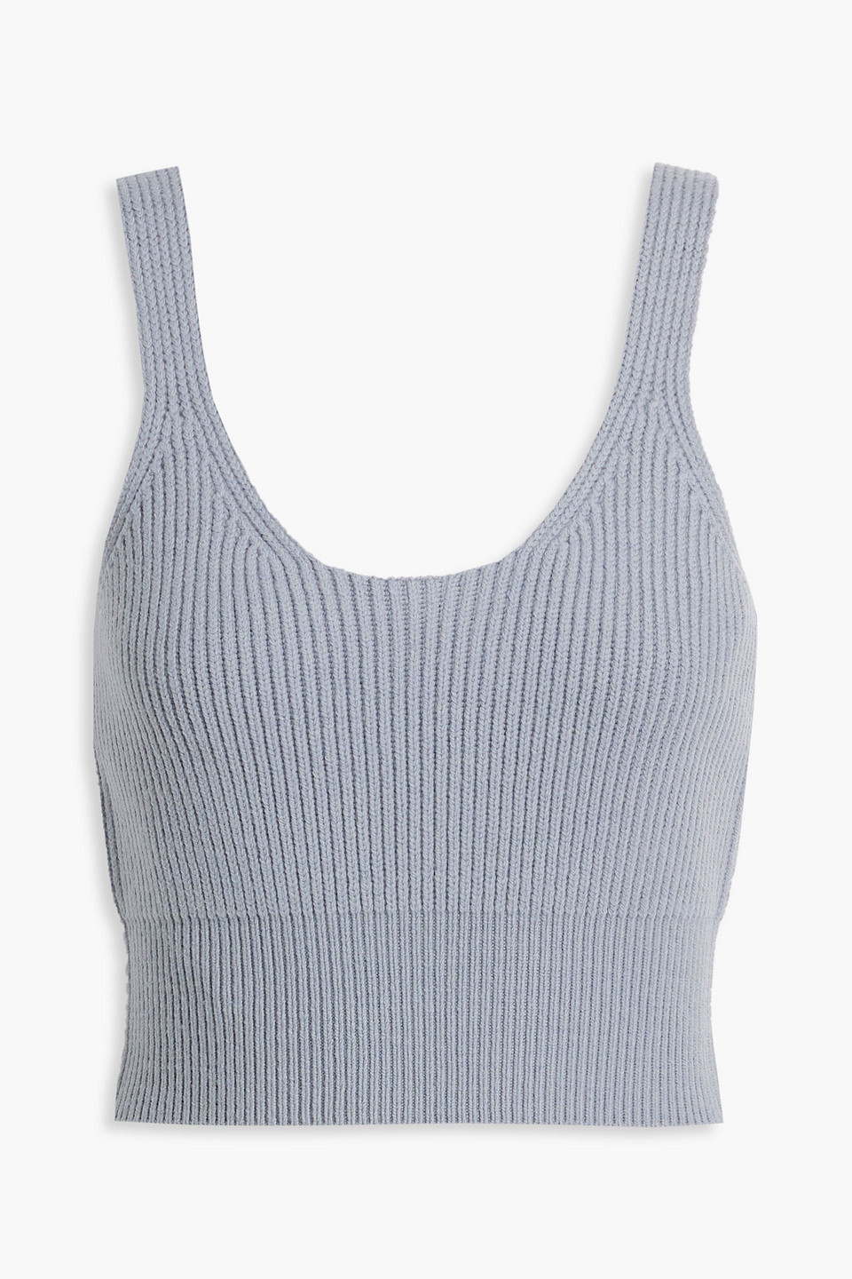 alexanderwang.t - Cropped ribbed wool-blend tank - Purple - S