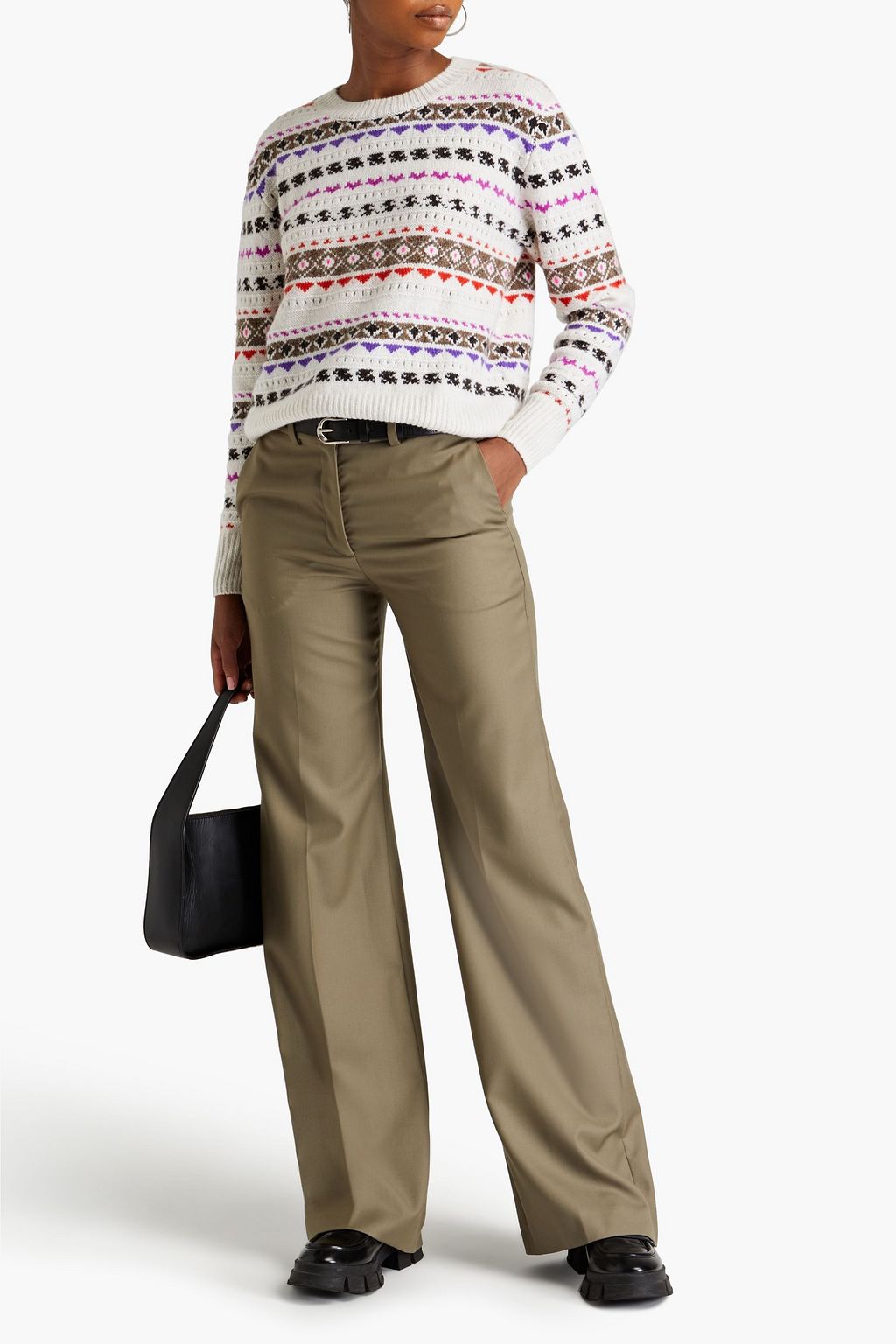 AUTUMN CASHMERE كنزة من الكشمير بنمط فير آيل