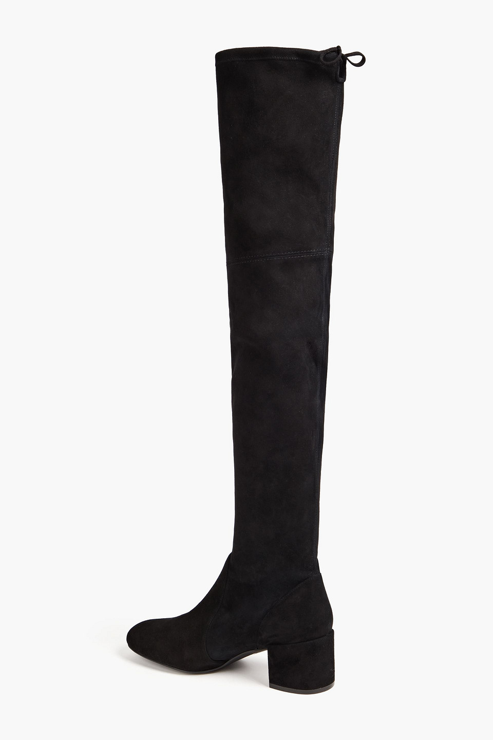 Shop Stuart Weitzman Odene 50 Suede Over-the-knee Boots In Black