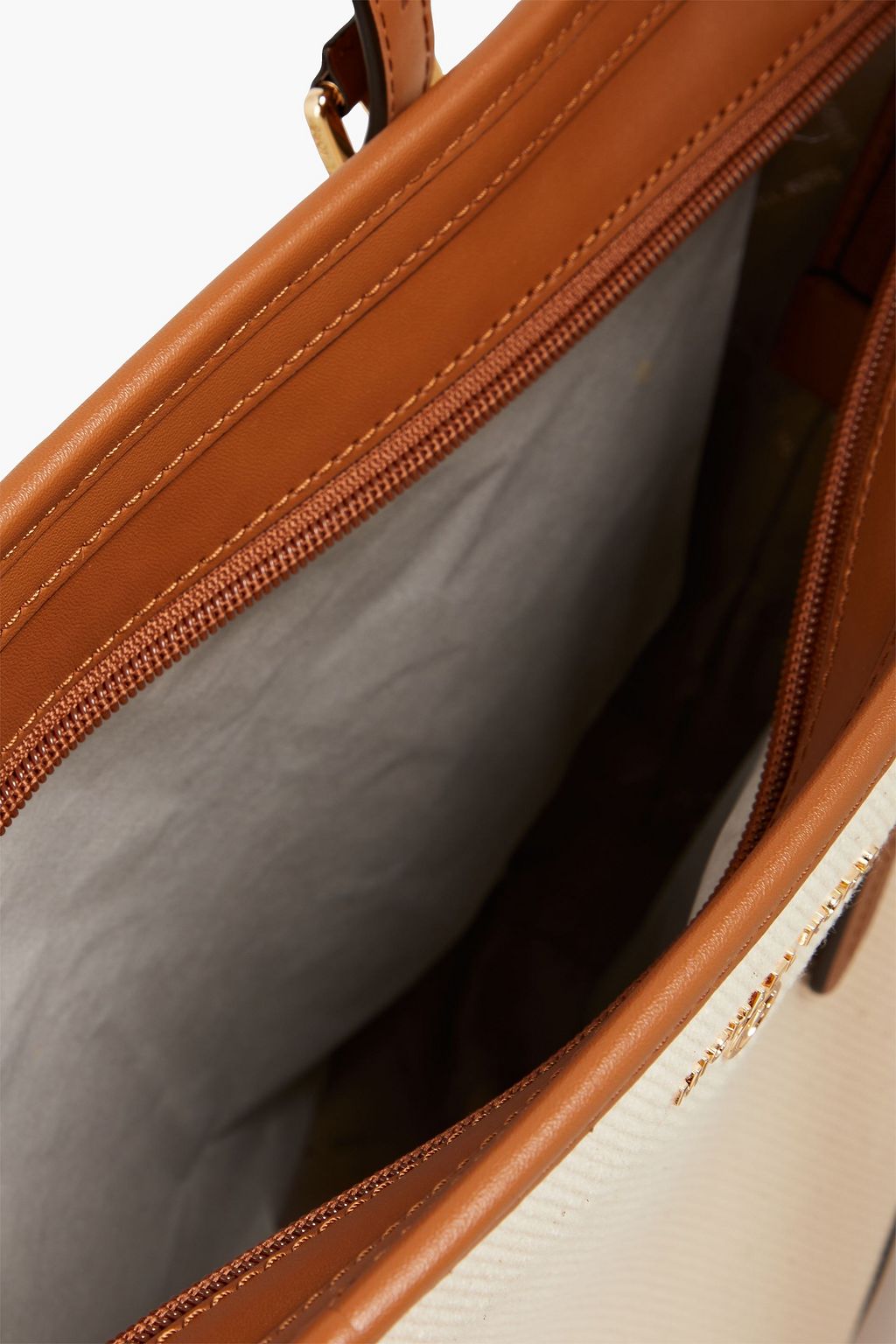 MICHAEL MICHAEL KORS Aria leather-trimmed canvas tote