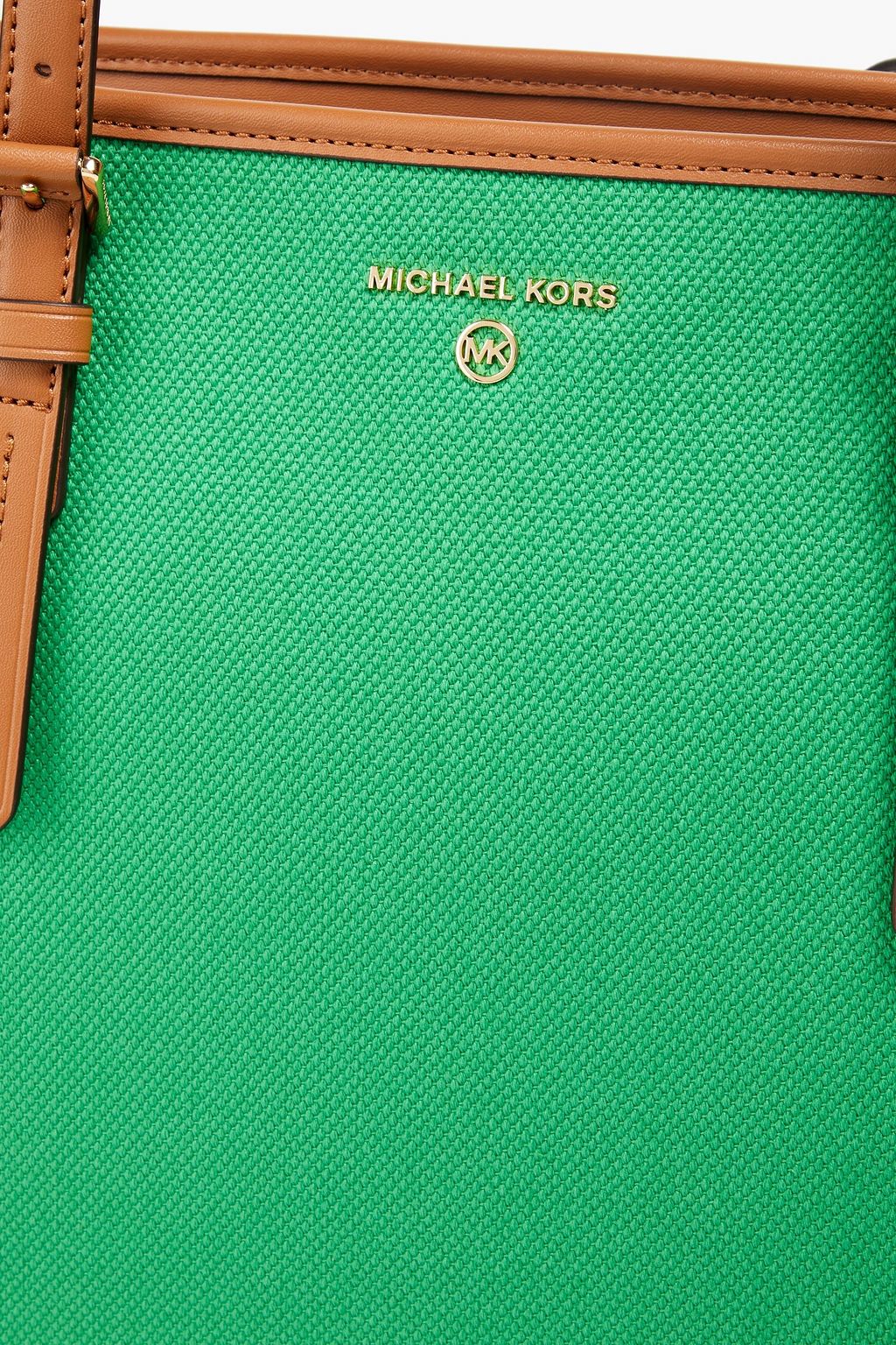 MICHAEL MICHAEL KORS حقيبة توت “آريا” من الكنفا بحواف من الجلد