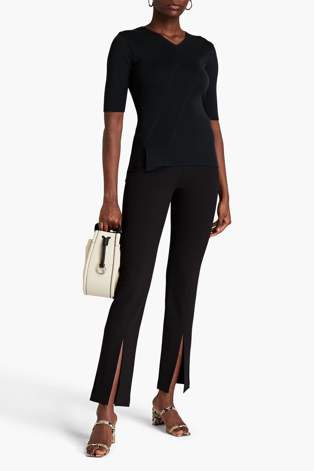 LVIR Essential Tencel™-blend crepe straight-leg pants