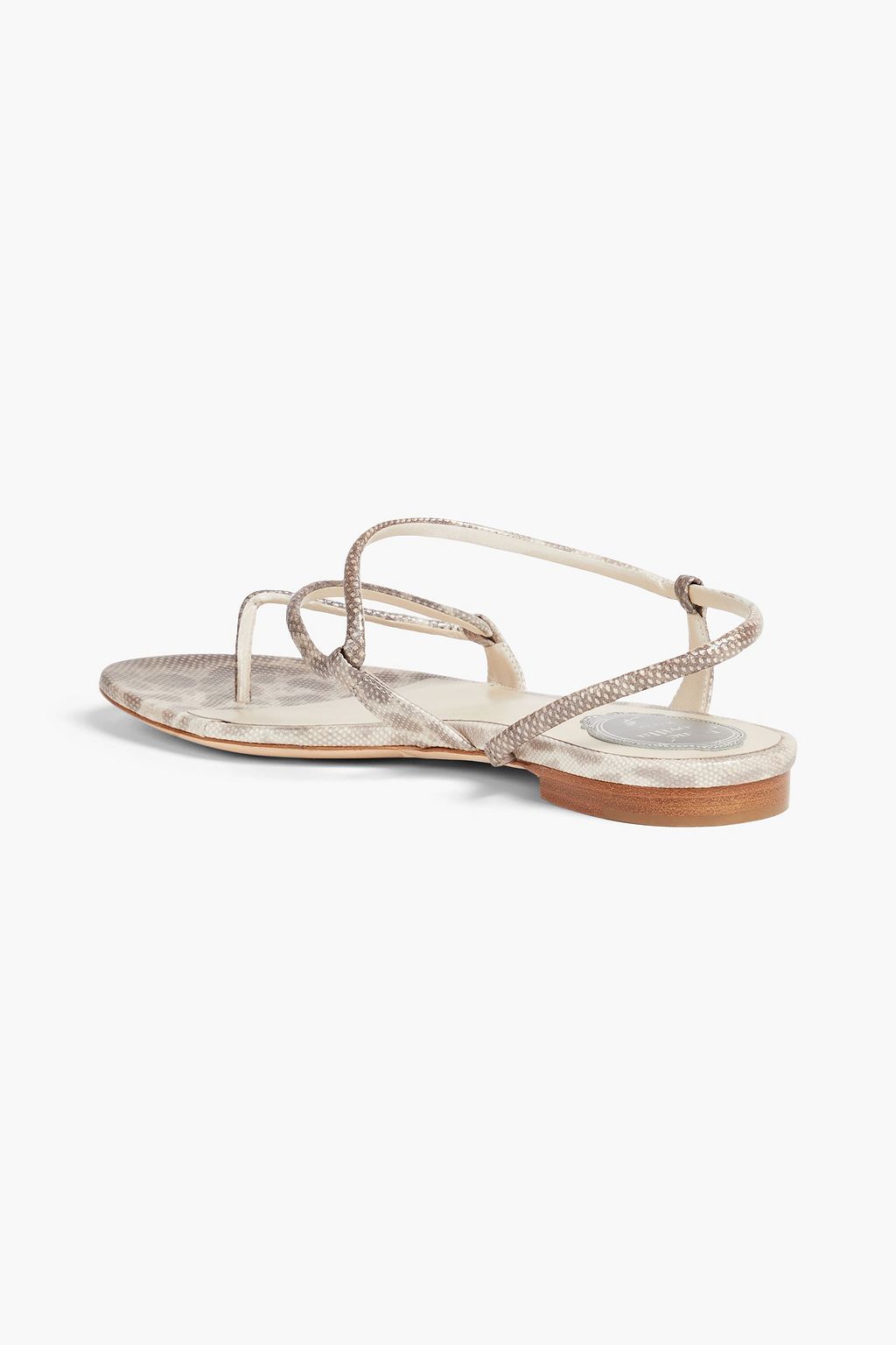 RENE' CAOVILLA Joelle metallic karung sandals