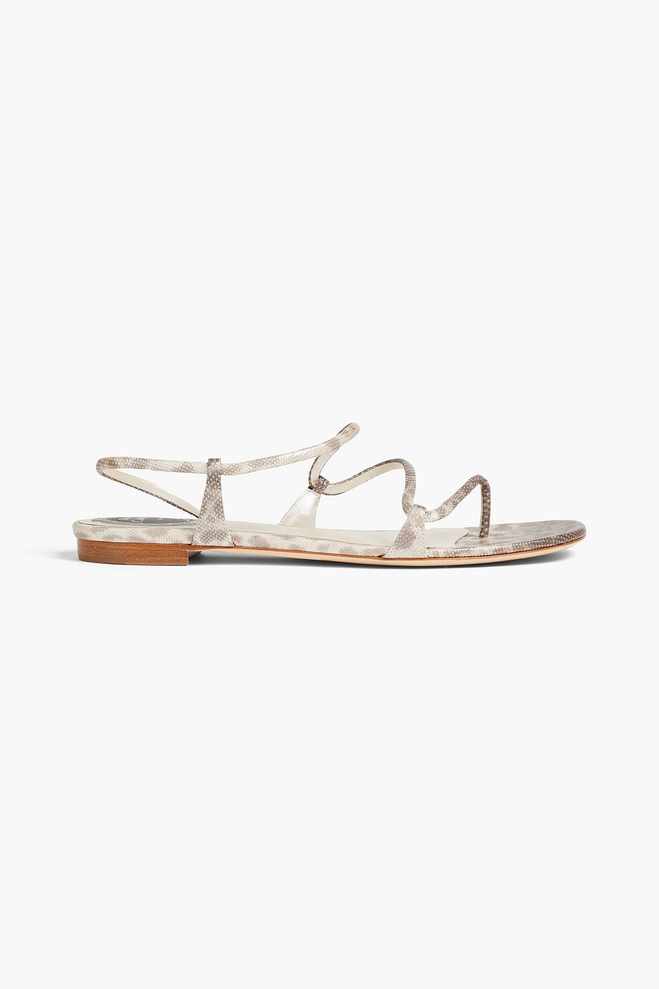 René Caovilla Joelle metallic karung sandals