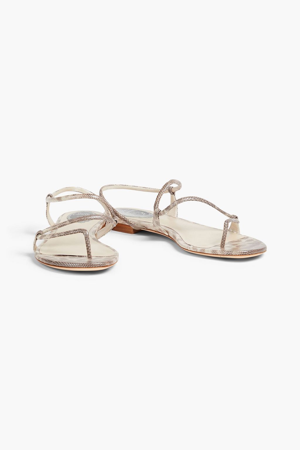 RENE' CAOVILLA Joelle metallic karung sandals