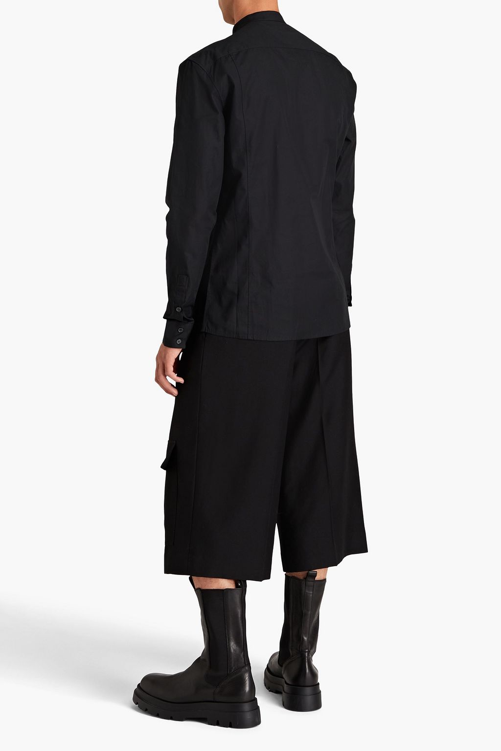 BALMAIN Embellished cotton-poplin shirt