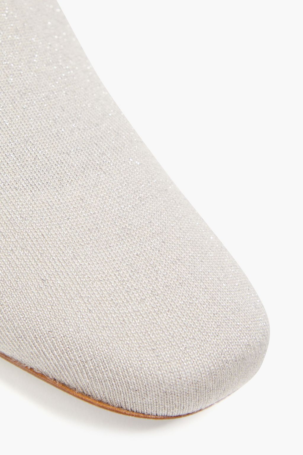 RENE' CAOVILLA Calza metallic stretch-knit over-the-knee boots