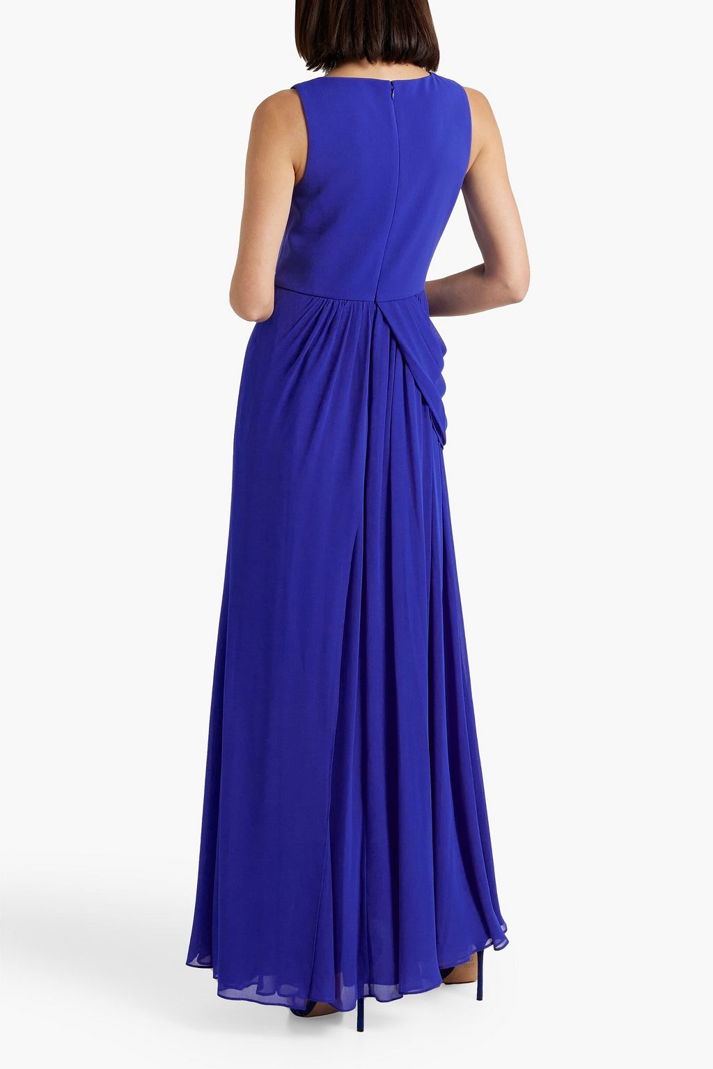 BADGLEY MISCHKA فستان سهرة من الشيفون بتصميم منسدل