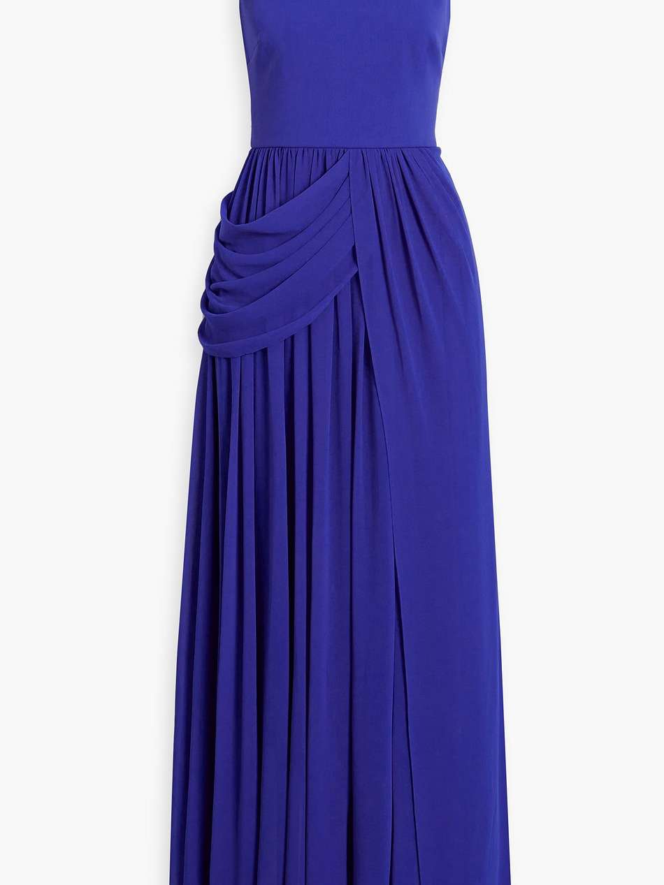 draped chiffon gown