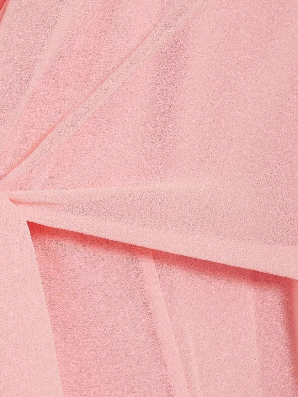 asymmetric draped chiffon gown
