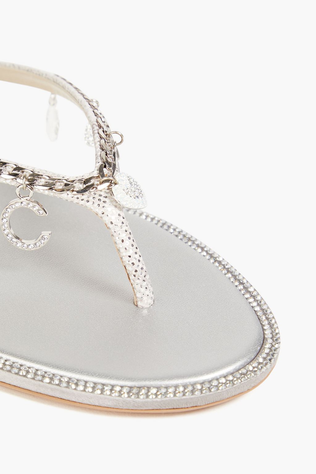 RENE' CAOVILLA Charmy crystal-embellished karung sandals