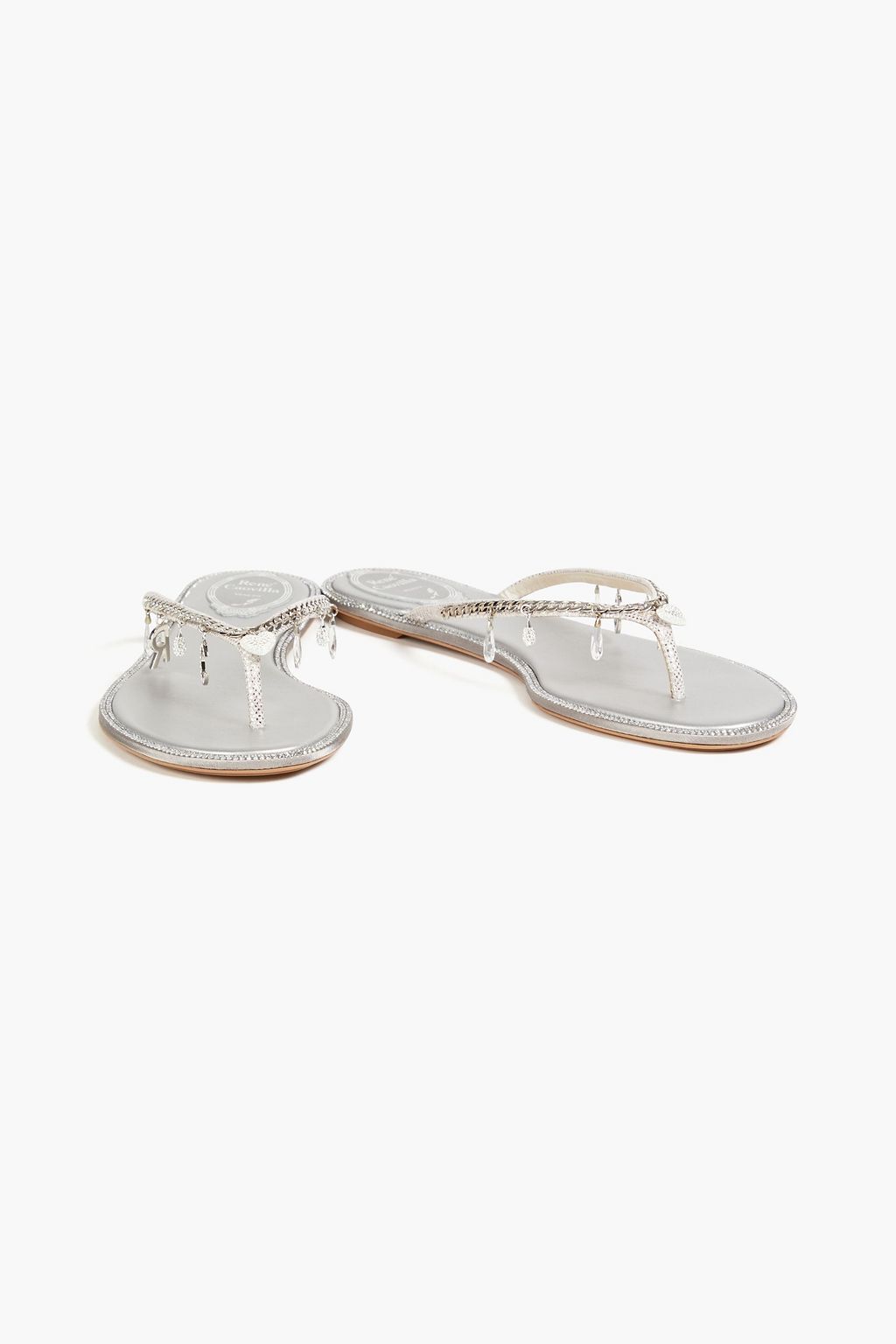 RENE' CAOVILLA Charmy crystal-embellished karung sandals