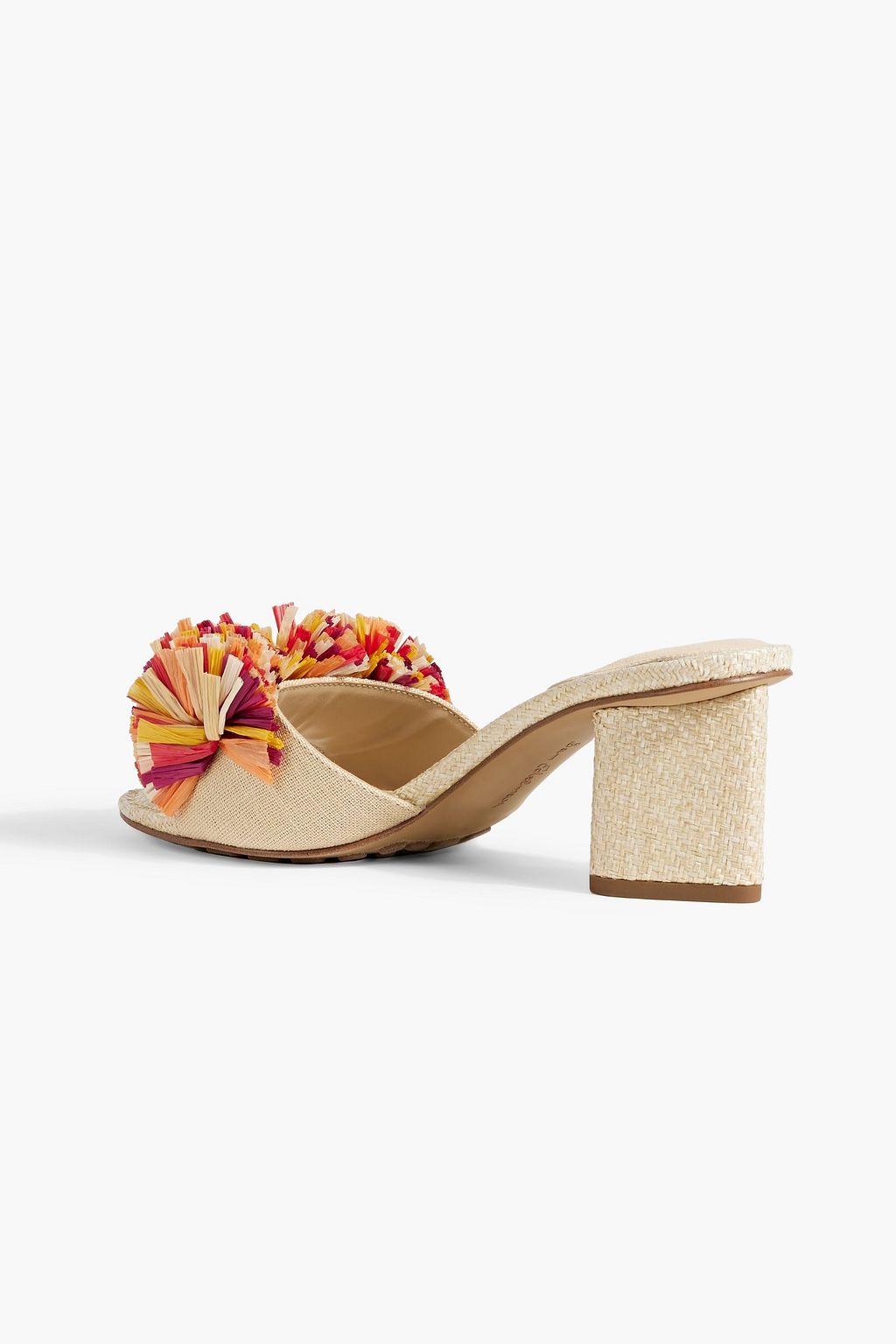 SAM EDELMAN Olia pompom-embellished canvas mules