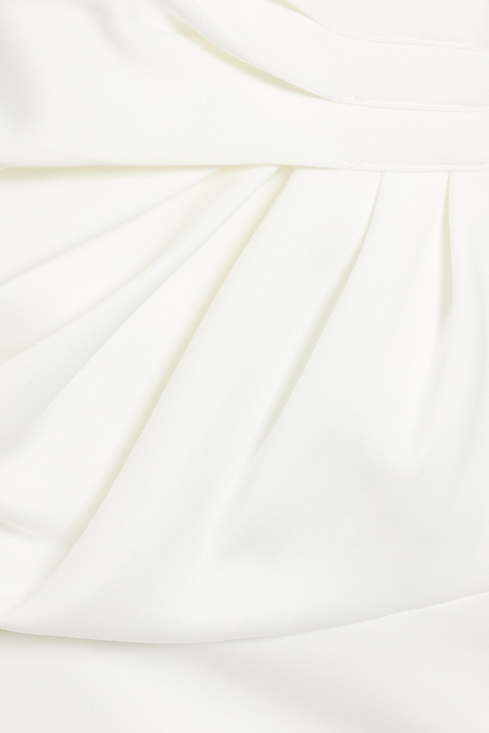 Badgley Mischka One-shoulder Scuba Midi Dress In White